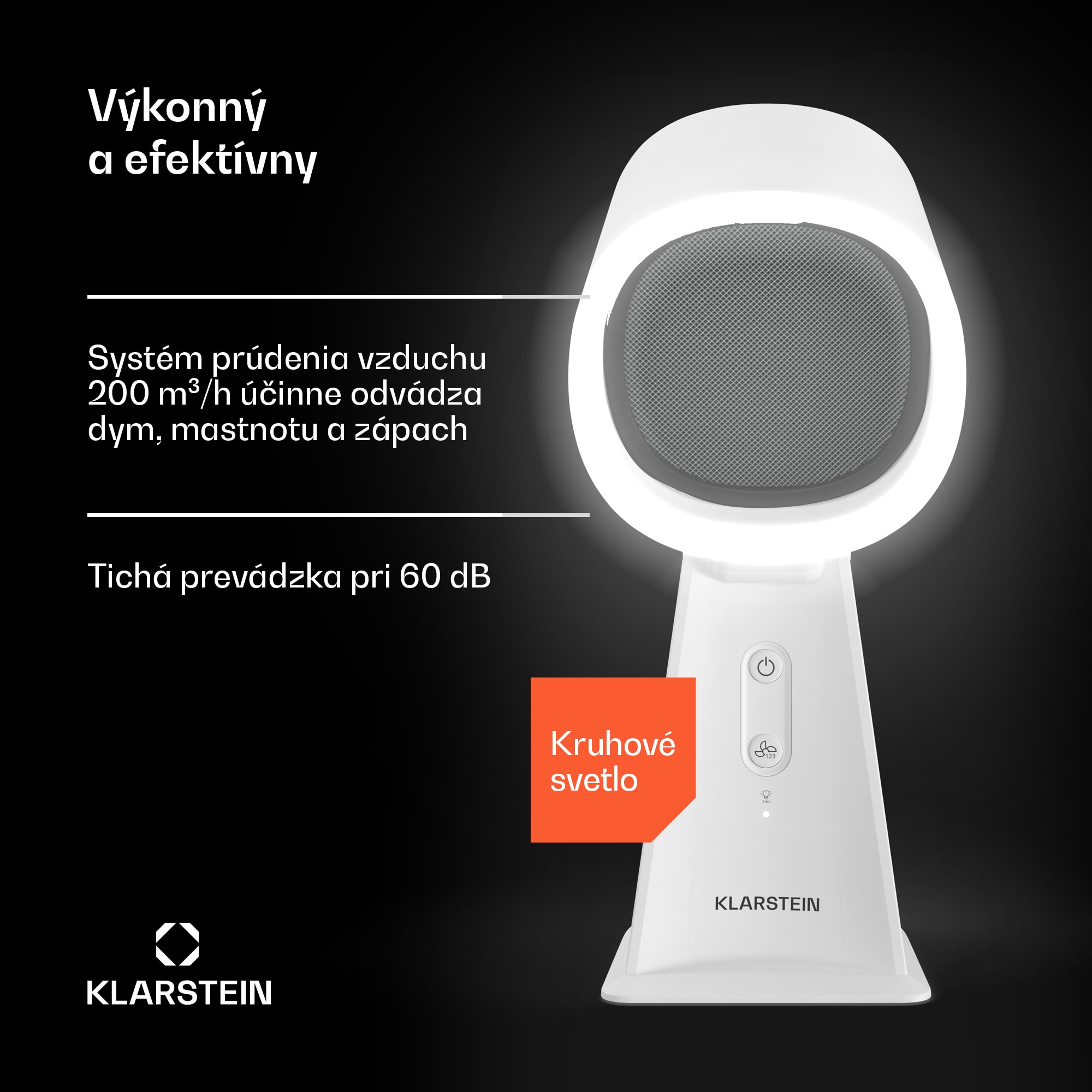 Klarstein WanderVent, Digestor 200 m³/h, Kompaktný dizajn – Obrázok 2