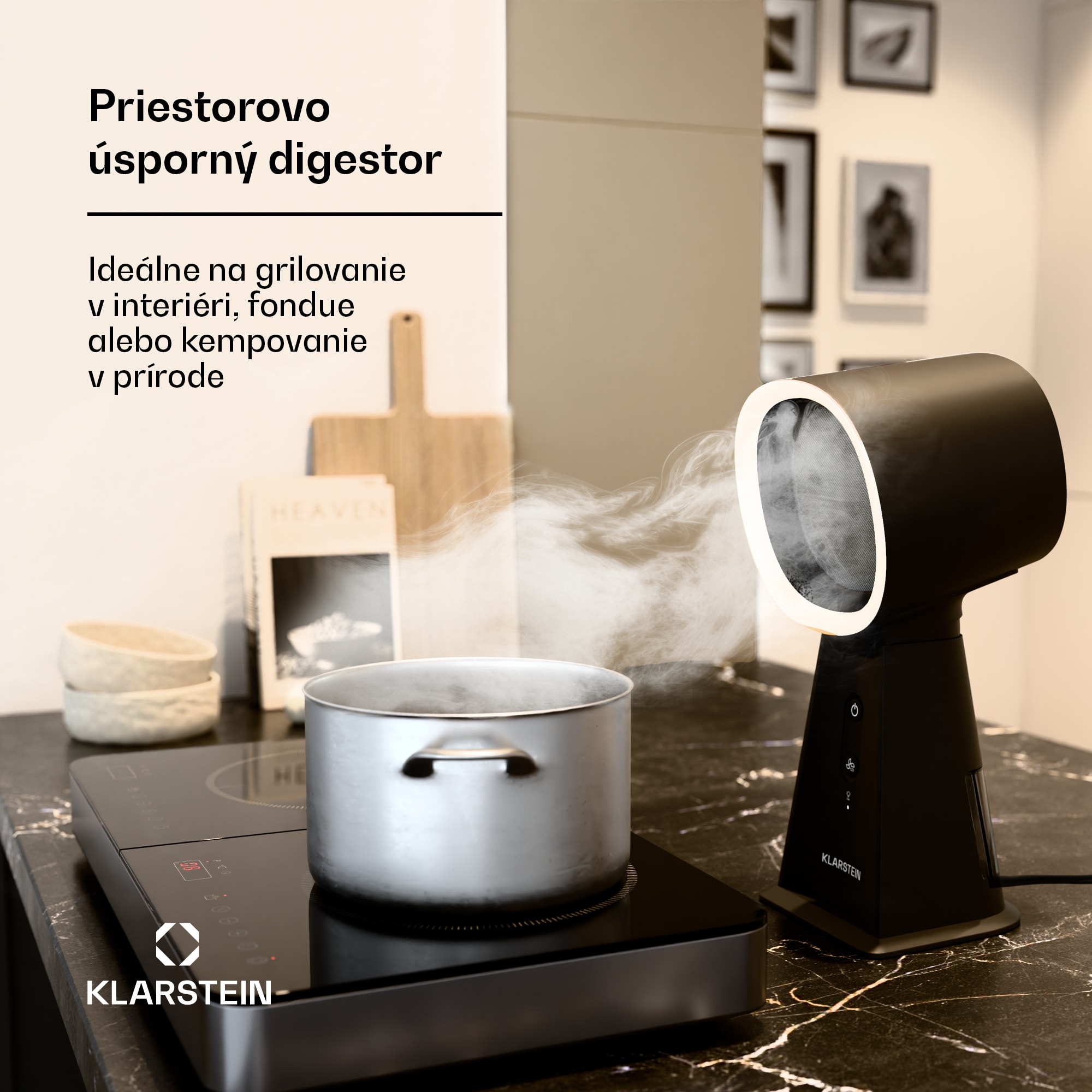 Klarstein WanderVent digestor, 200 m³/h, Kompaktný dizajn