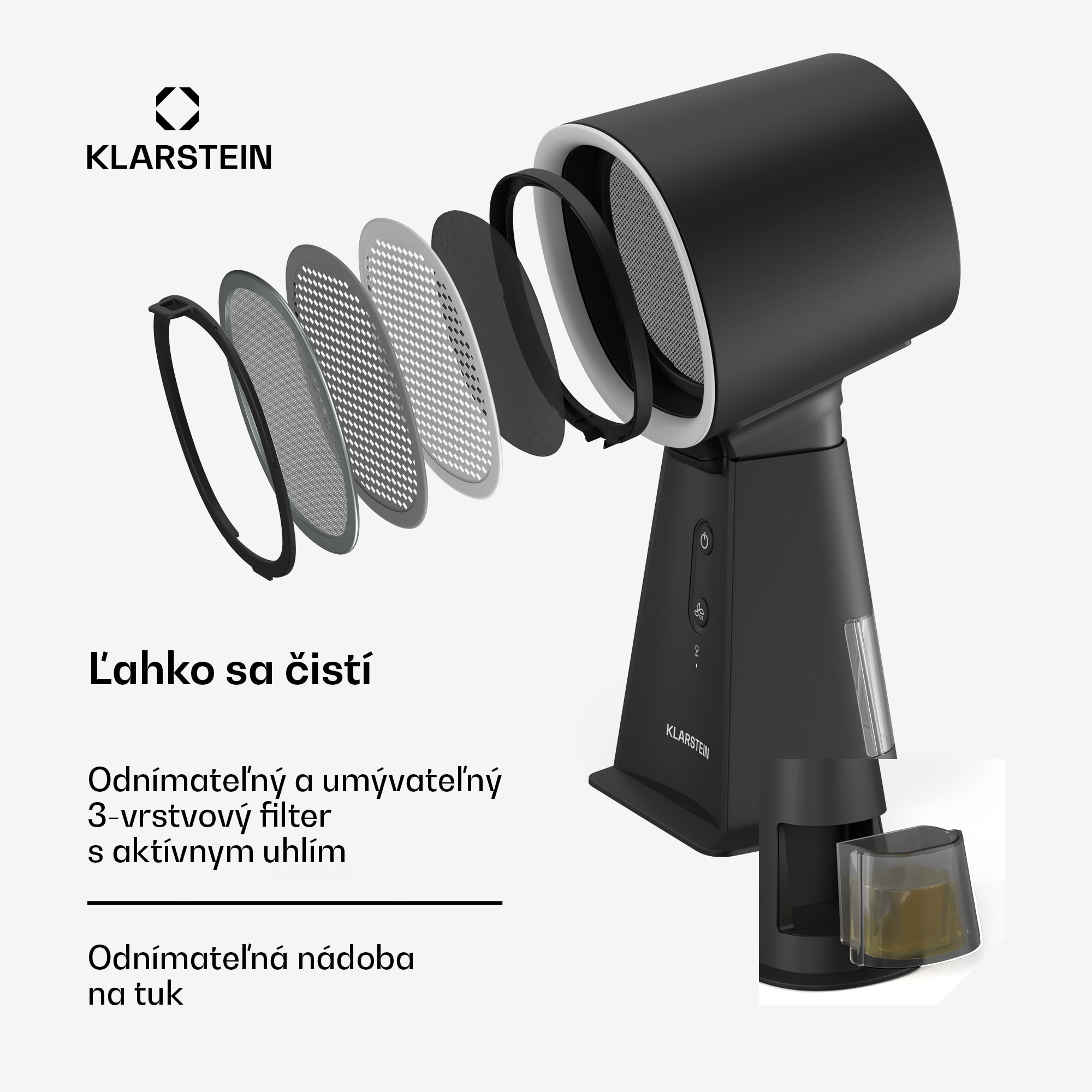 Klarstein WanderVent digestor, 200 m³/h, Kompaktný dizajn – Obrázok 4