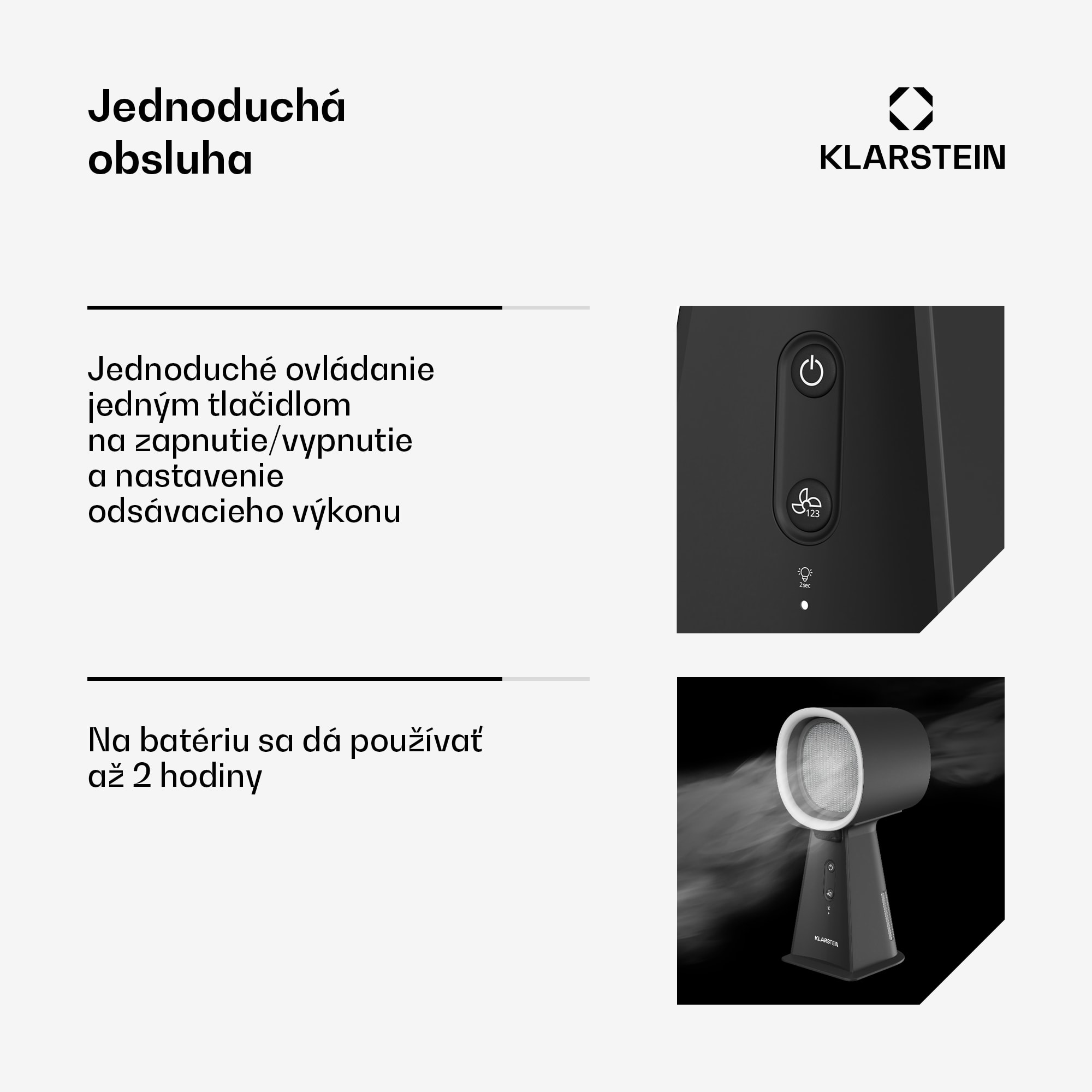 Klarstein WanderVent digestor, 200 m³/h, Kompaktný dizajn , Akumulátor – Obrázok 3