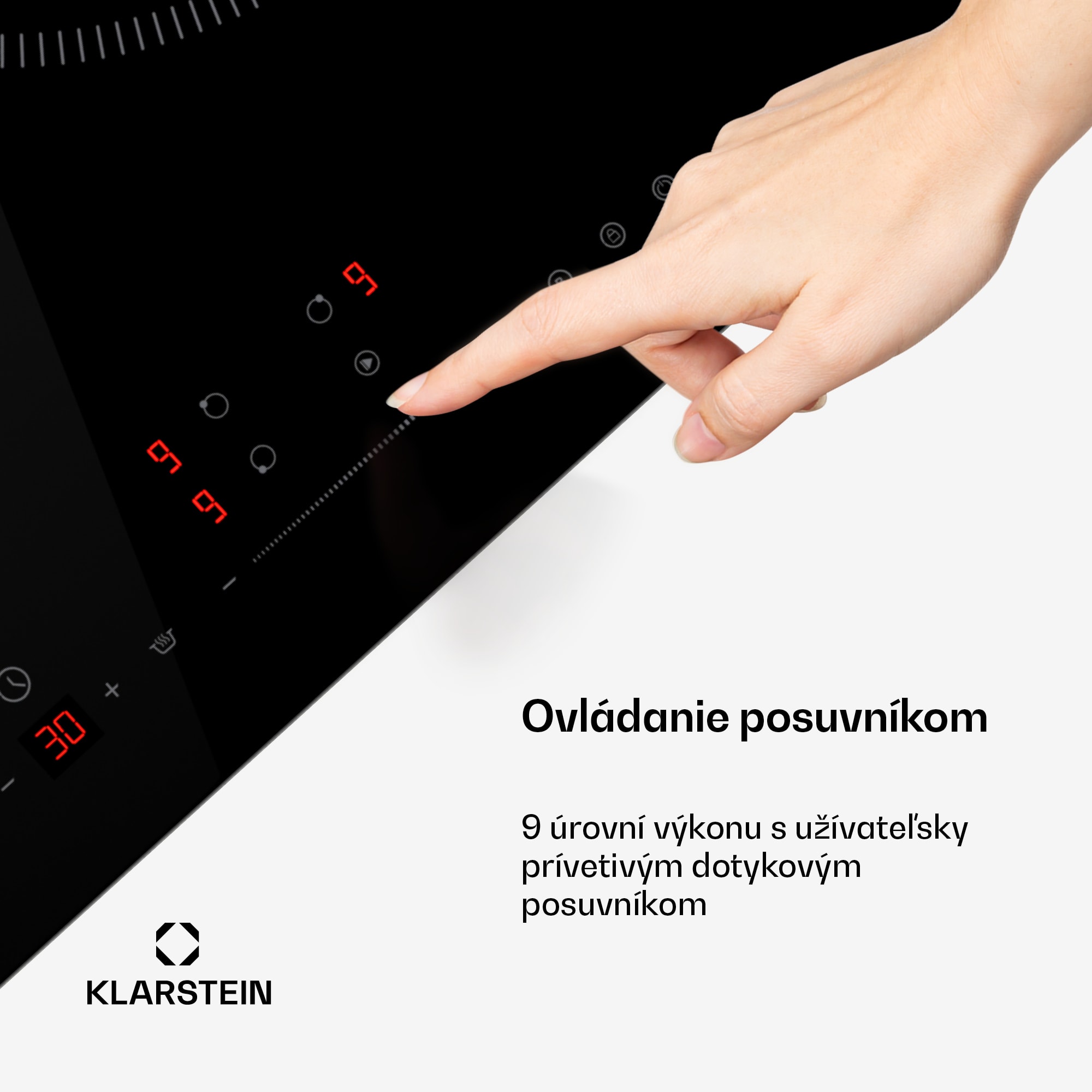 Klarstein Delicatessa Paella indukčná varná doska, Paella zóna, Power Boost, Ovládanie posuvníkmi – Obrázok 4