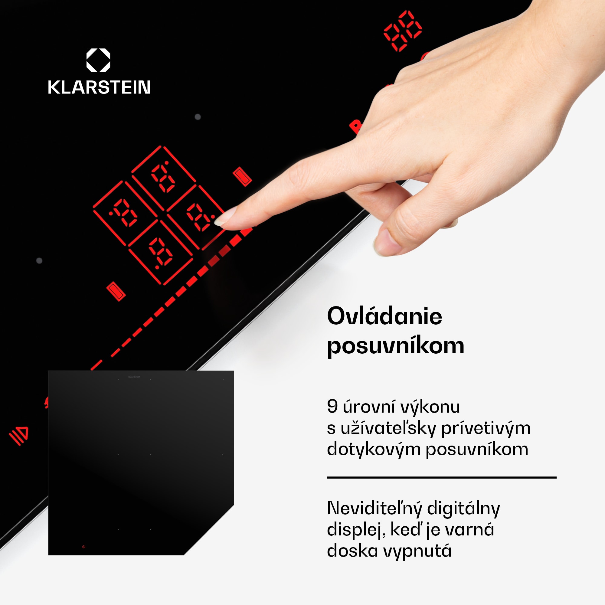 Klarstein NanoGlow indukčná varná doska, 4 varné platne, flexi zóny, booster, nanopovlak – Obrázok 3