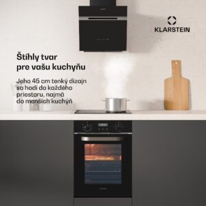 Klarstein SmartSlim rúra, Slim dizajn, 8 funkcií, objem 49 l, jednoduché čistenie, EEK A