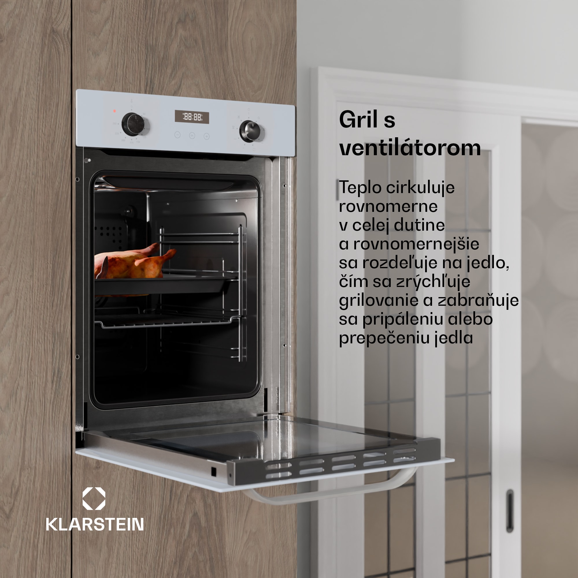 Klarstein SmartSlim rúra, Slim dizajn, 8 funkcií, objem 49 l, jednoduché čistenie, EEK A – Obrázok 4