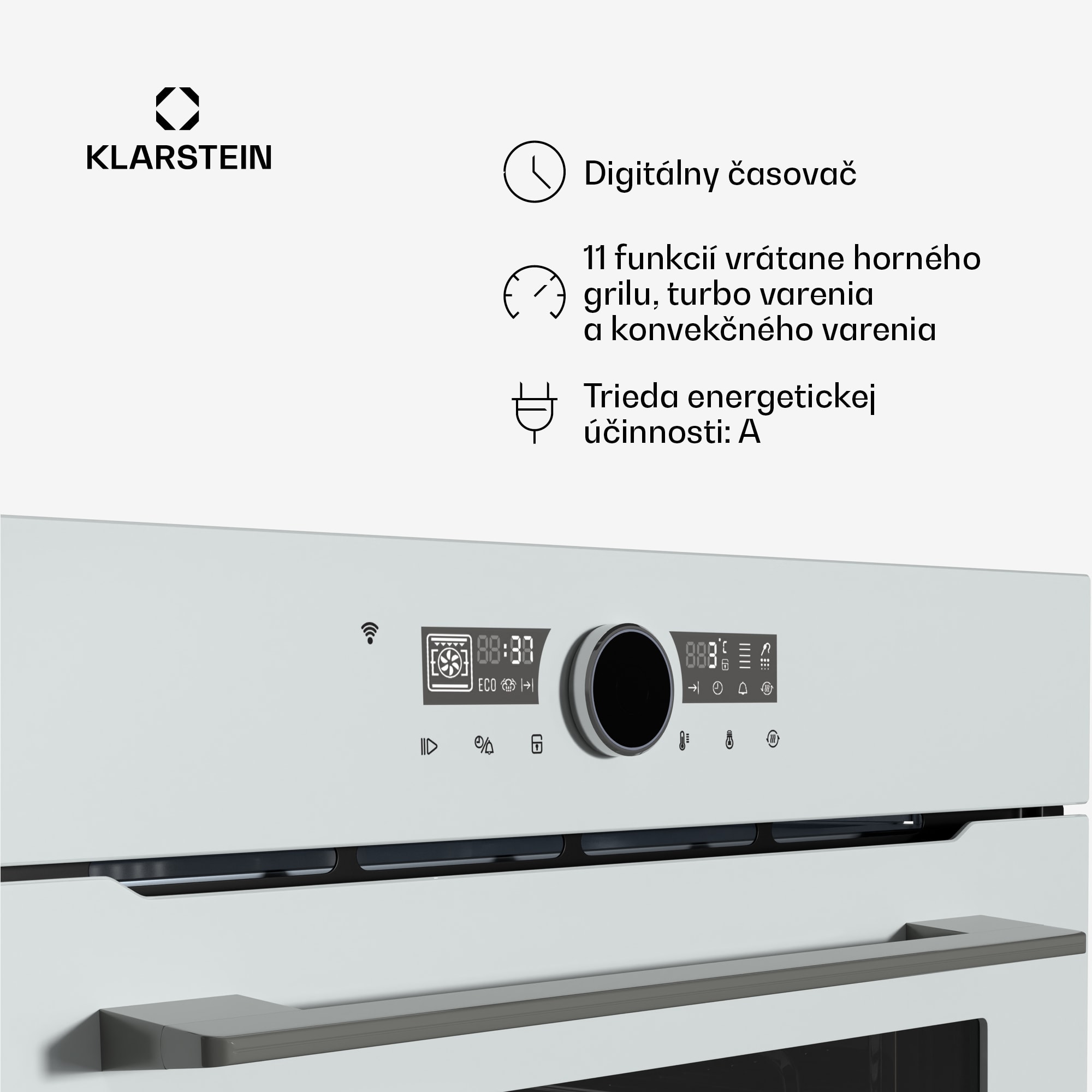 Klarstein Illuminosa inteligentná rúra, ovládanie pomocou aplikácie, Energetická účinnosť A, Kapacita 73 L, 11 Funkcií – Obrázok 3