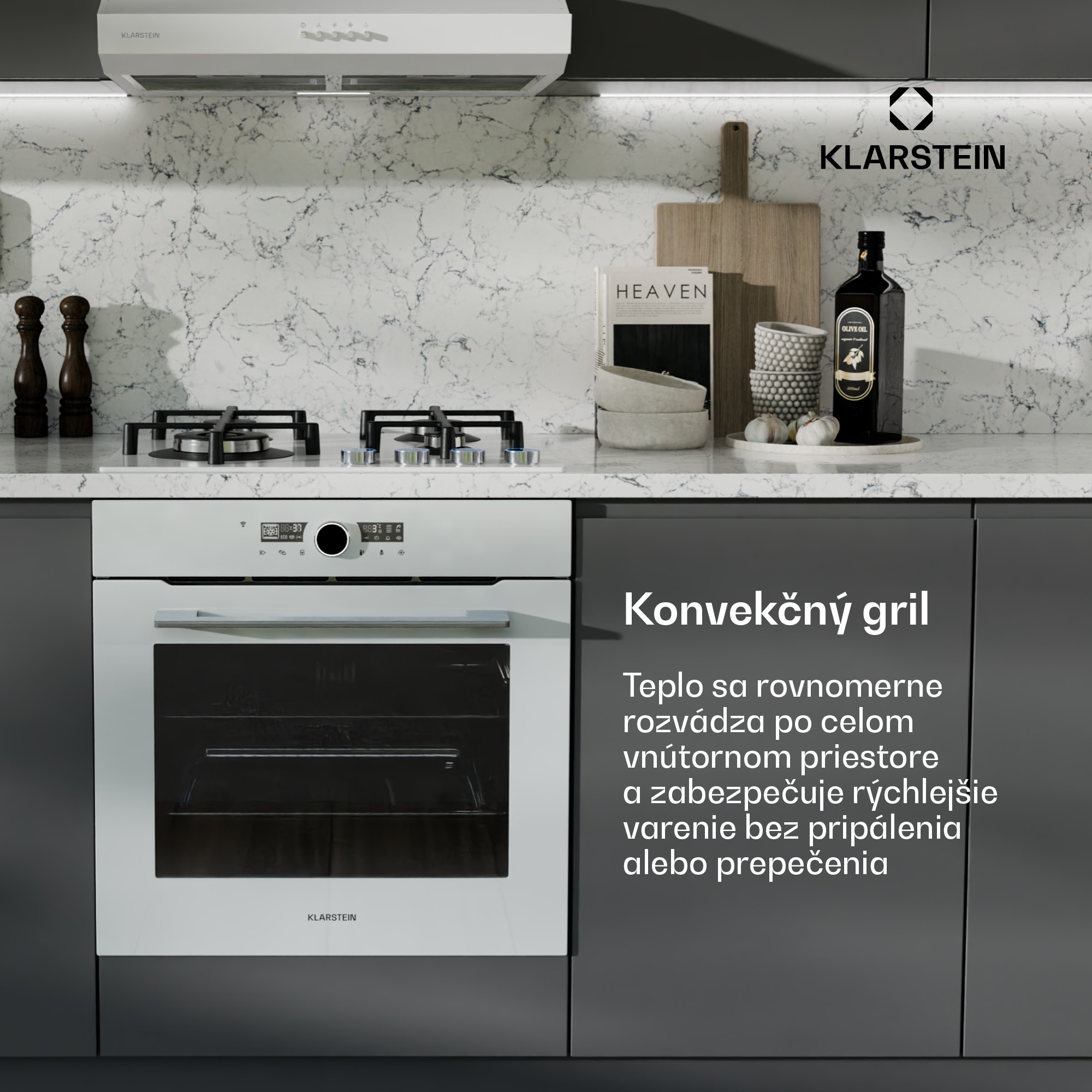 Klarstein Illuminosa inteligentná rúra, ovládanie pomocou aplikácie, Energetická účinnosť A, Kapacita 73 L, 11 Funkcií – Obrázok 4