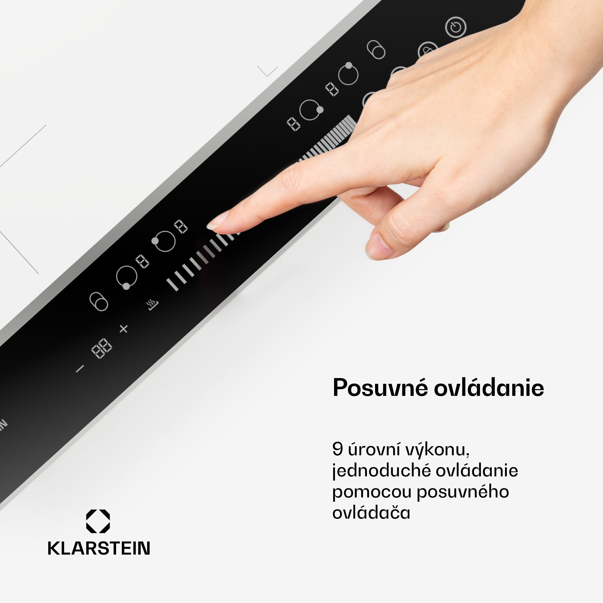 Klarstein DualTone Hybrid indukčná varná doska, Flex Zone, LED displej, Ovládanie posuvníkmi, 7200 W – Obrázok 4