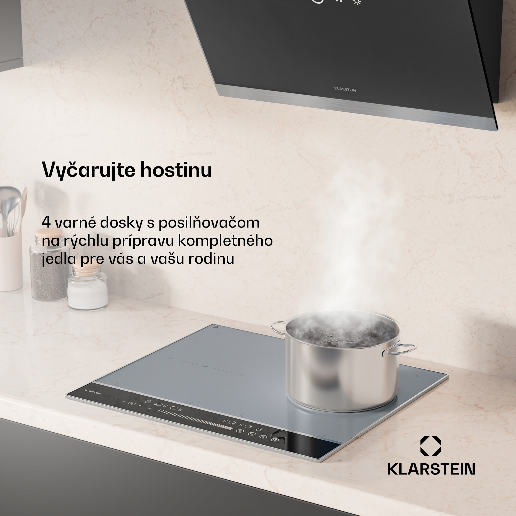 Klarstein DualTone Flex indukčná varná doska, Flex Zone, LED displej, Ovládanie posuvníkmi, 7200 W