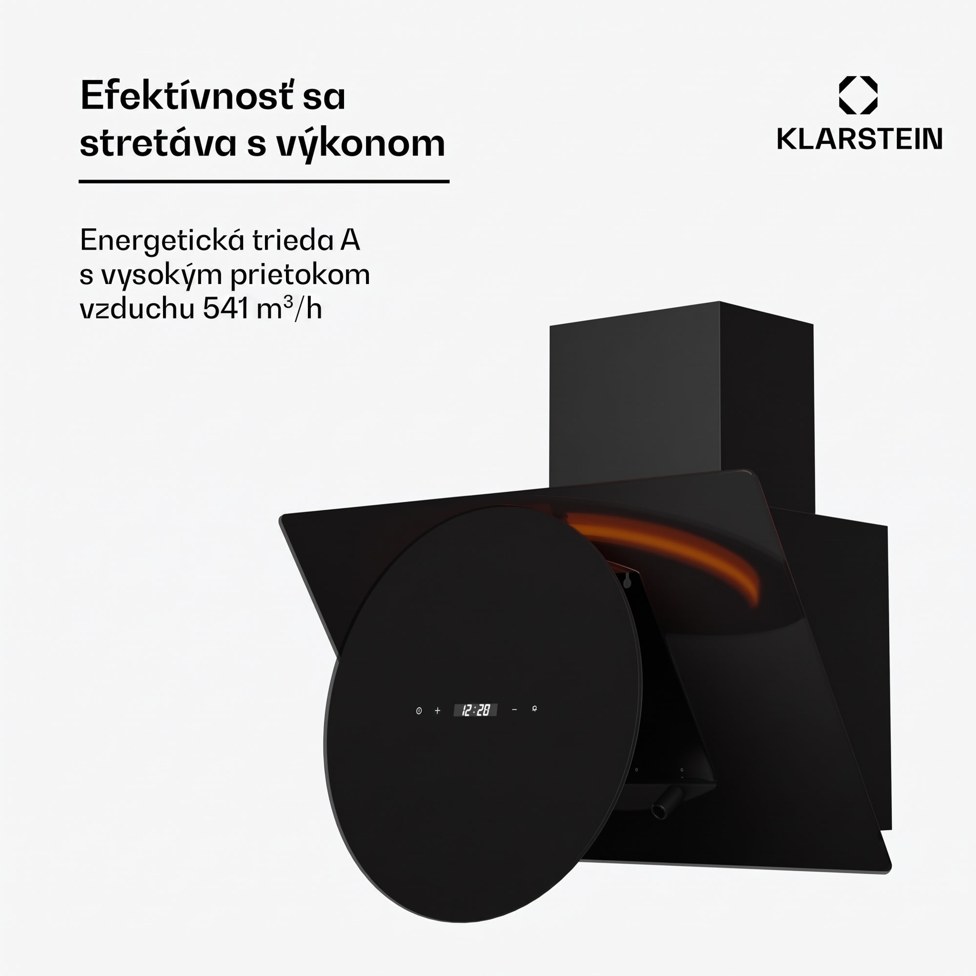 Klarstein Total Eclipse digestor | LED osvetlenie | dotykové ovládanie | 594,2 m³/h | odťah/recirkulácia – Obrázok 3
