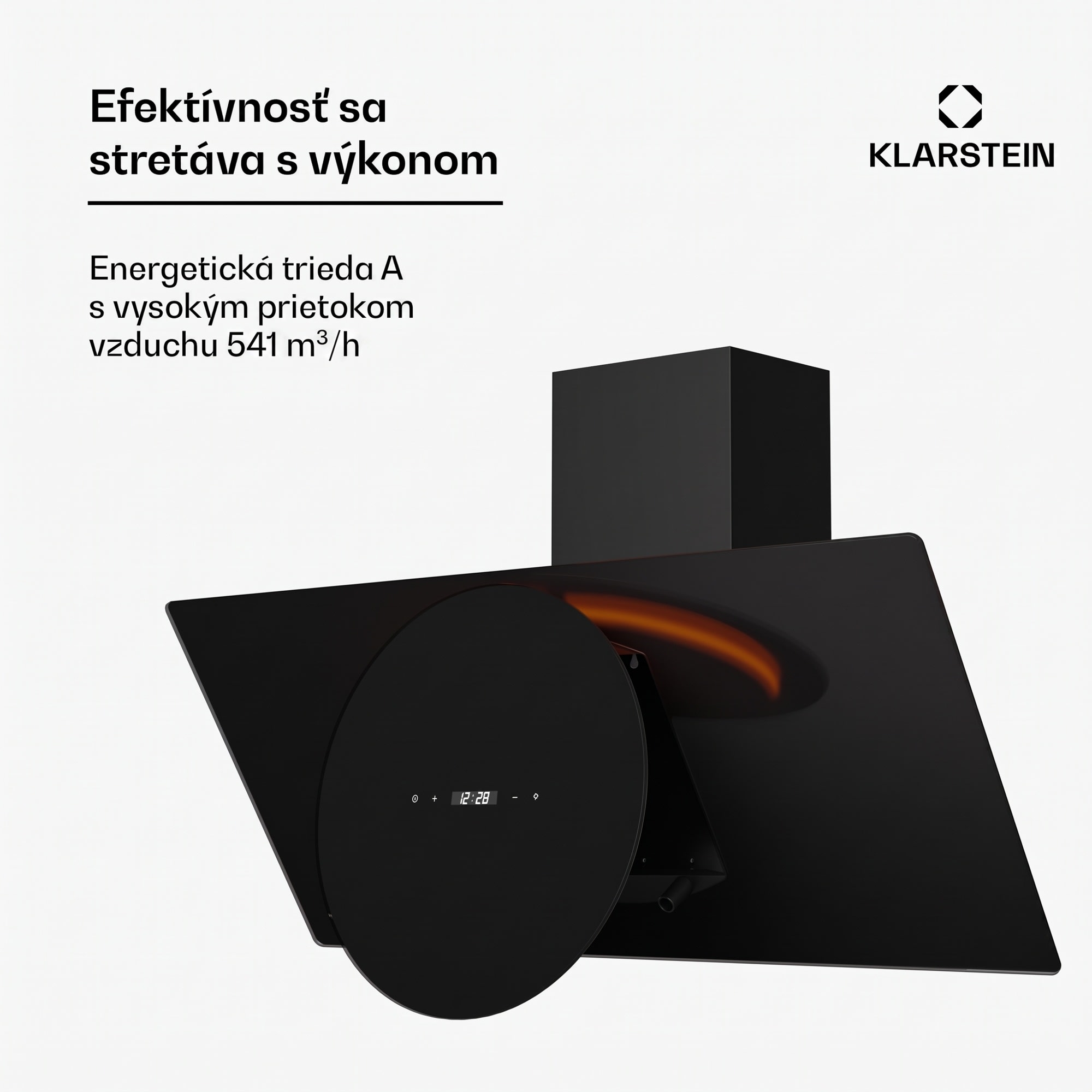 Klarstein Total Eclipse digestor | LED osvetlenie | dotykové ovládanie | 594,2 m³/h | odťah/recirkulácia – Obrázok 3