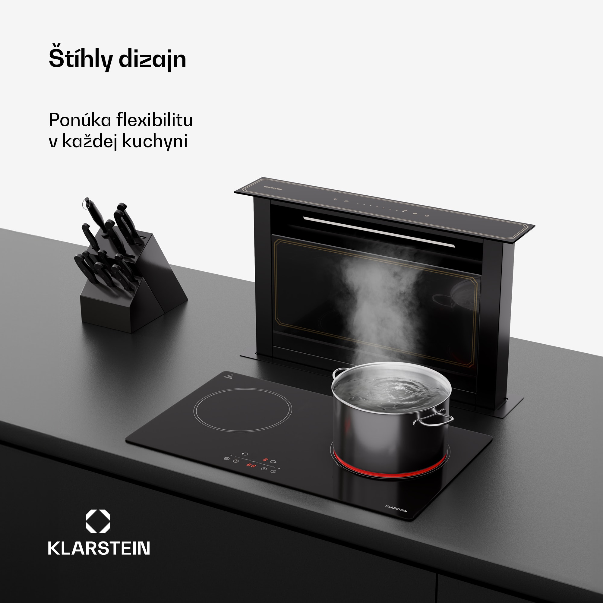 Klarstein CeramEase Slim VTC varná doska, sklokeramika, 2 varné platne, 4 kW, dotyková, časovač