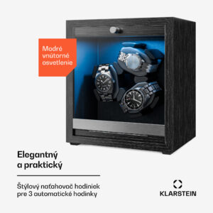 Klarstein Brienz 3 navíjače hodiniek | 4 režimy | tichý | drevený vzhľad | flexibilný vankúš
