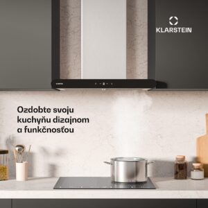 Klarstein CurveVent digestor, 700 m³/h, Dotykový, LED, 110 W, EEK A+
