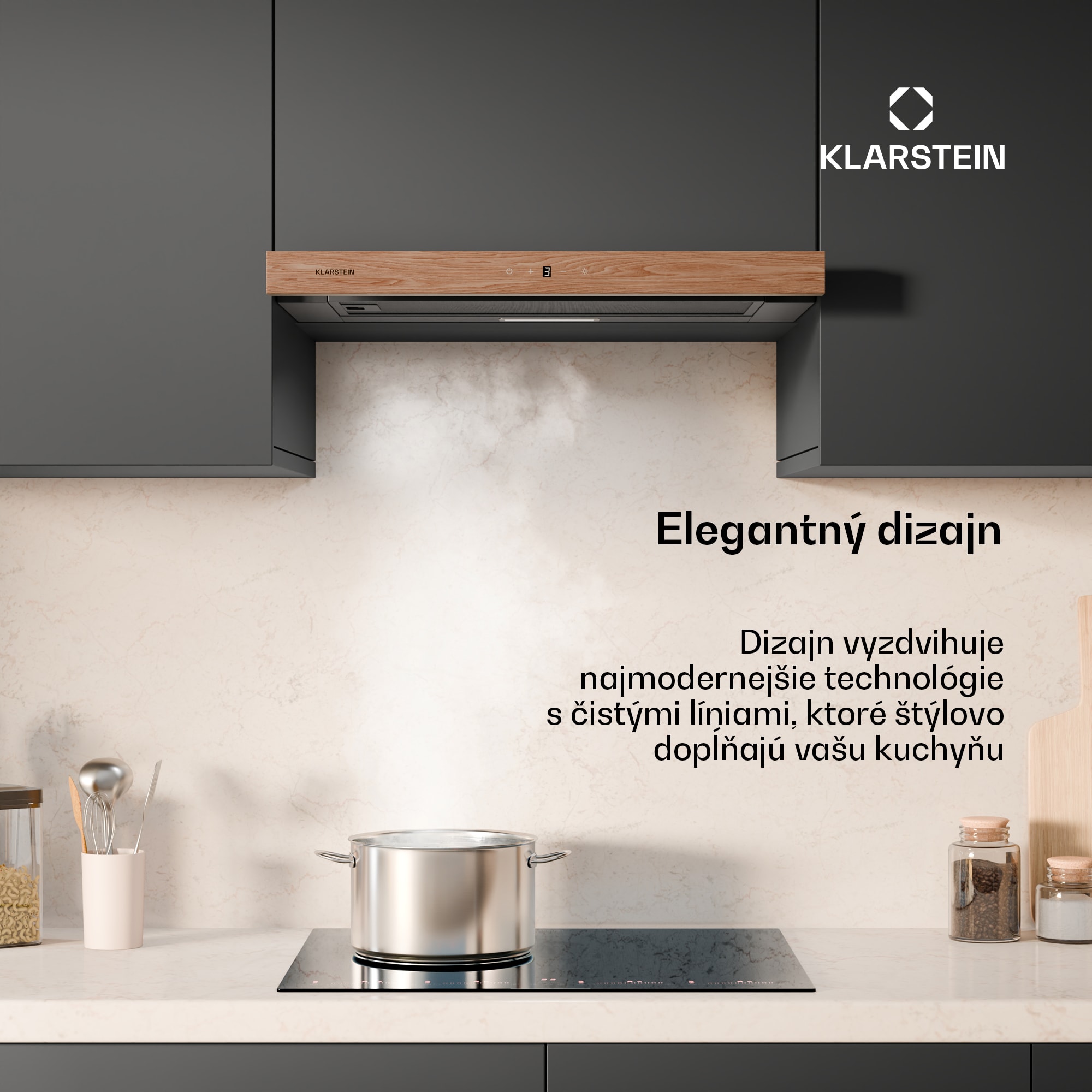 Klarstein ZenFusion digestor, prietok vzduchu 323 m³/h, EEK A, odsávanie/recirkulácia, 3 úrovne, tichý