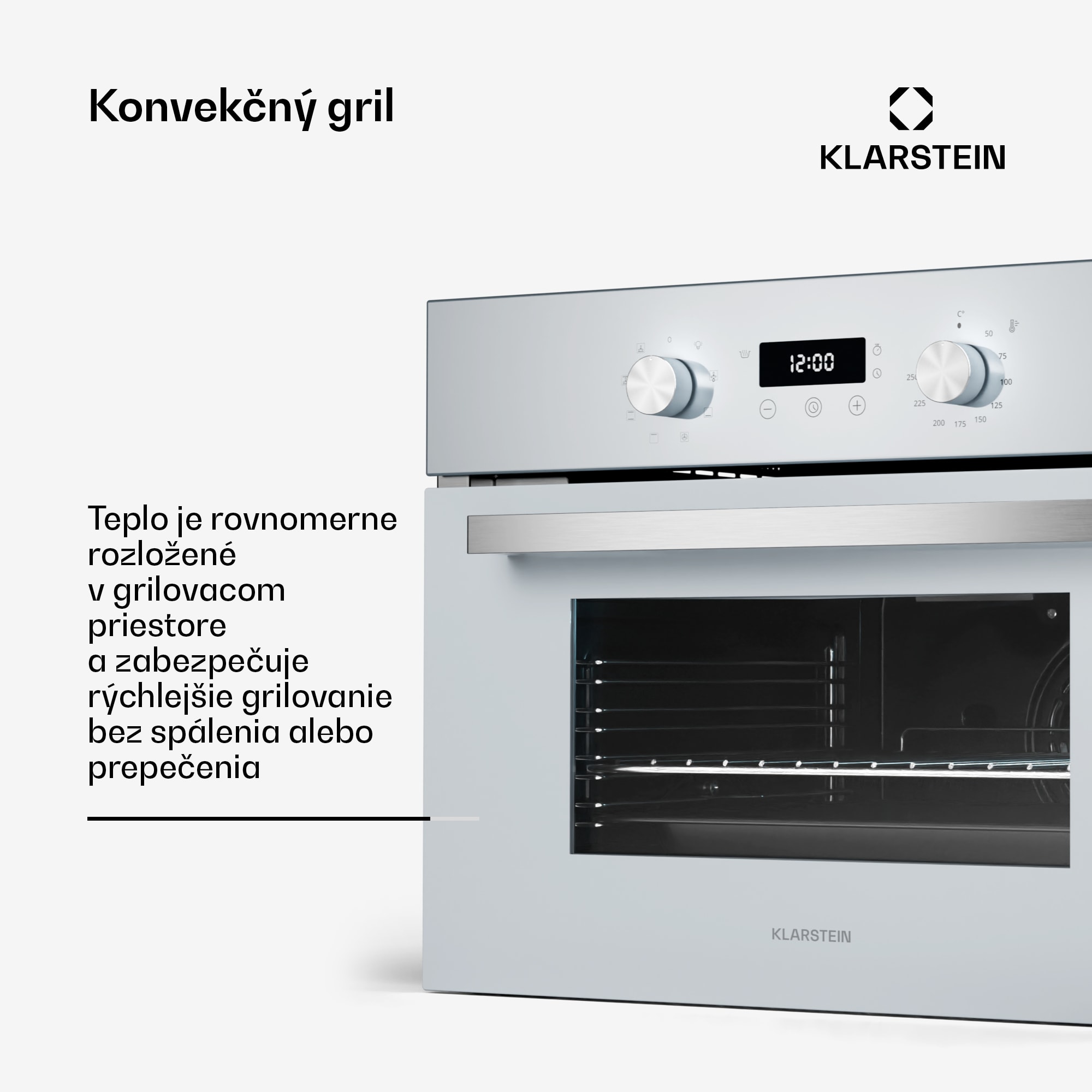 Klarstein SpaceSmart vstavaná rúra | Kompaktná | 45 cm | 41 litrov | 8 funkcií – Obrázok 4