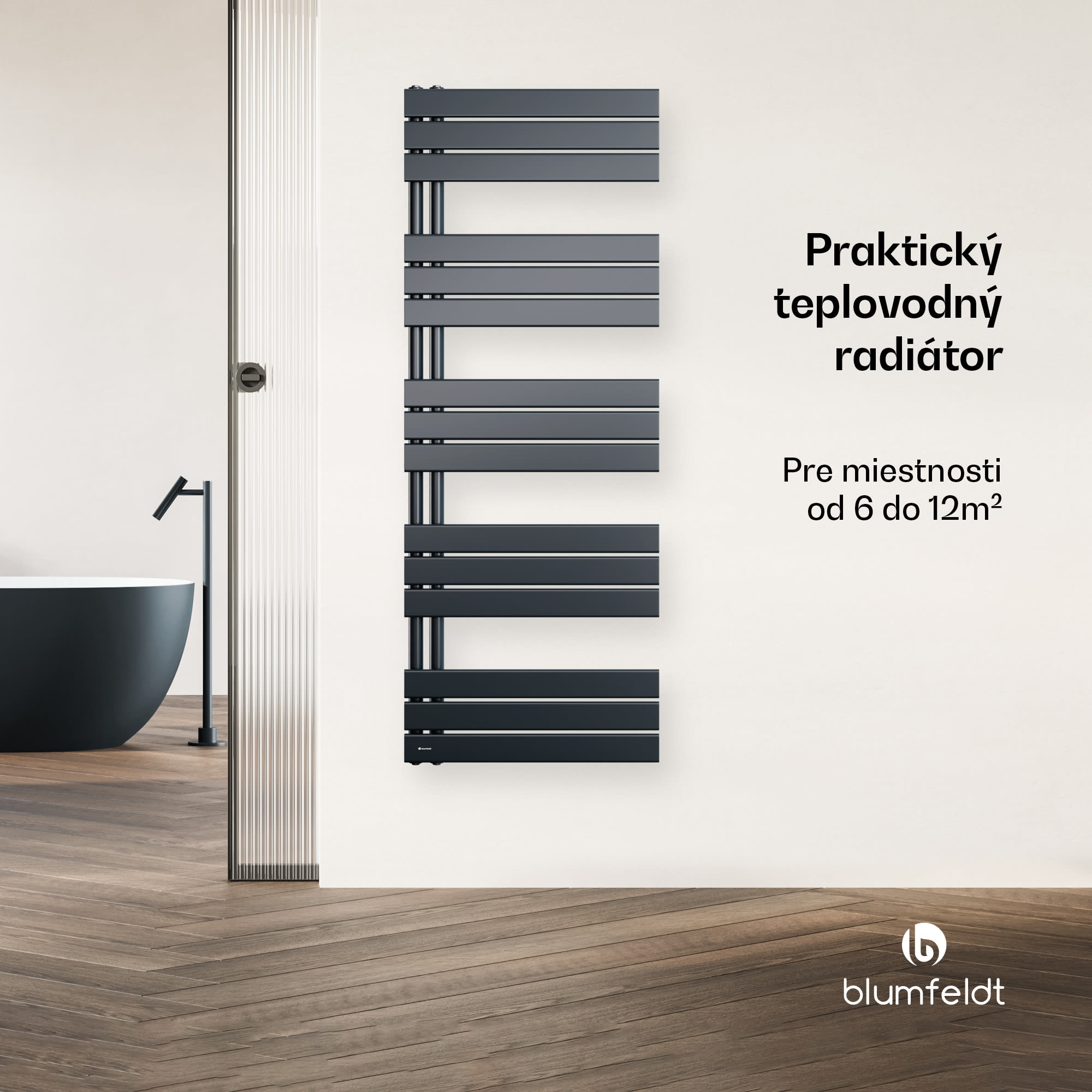 Blumfeldt Fairmont radiátor | 60 x 160 cm | nástenná montáž | moderný dizajn | prevádzka na teplú vodu – Obrázok 2
