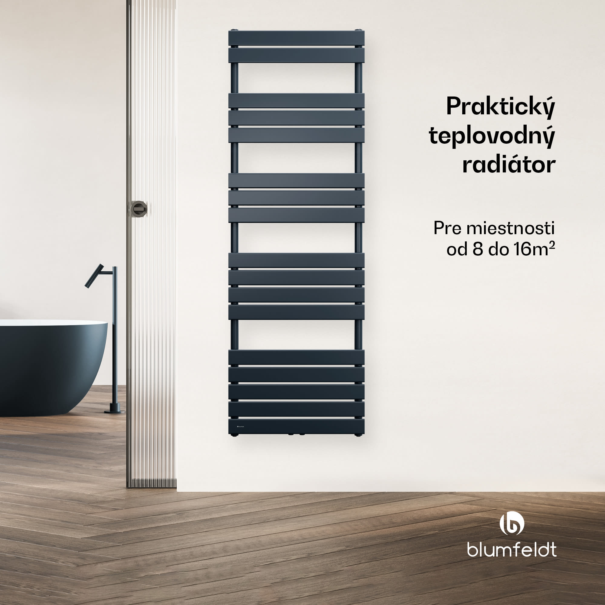 Blumfeldt Fairmont radiátor | 60 x 180 cm | nástenná montáž | moderný dizajn | prevádzka na teplú vodu – Obrázok 2