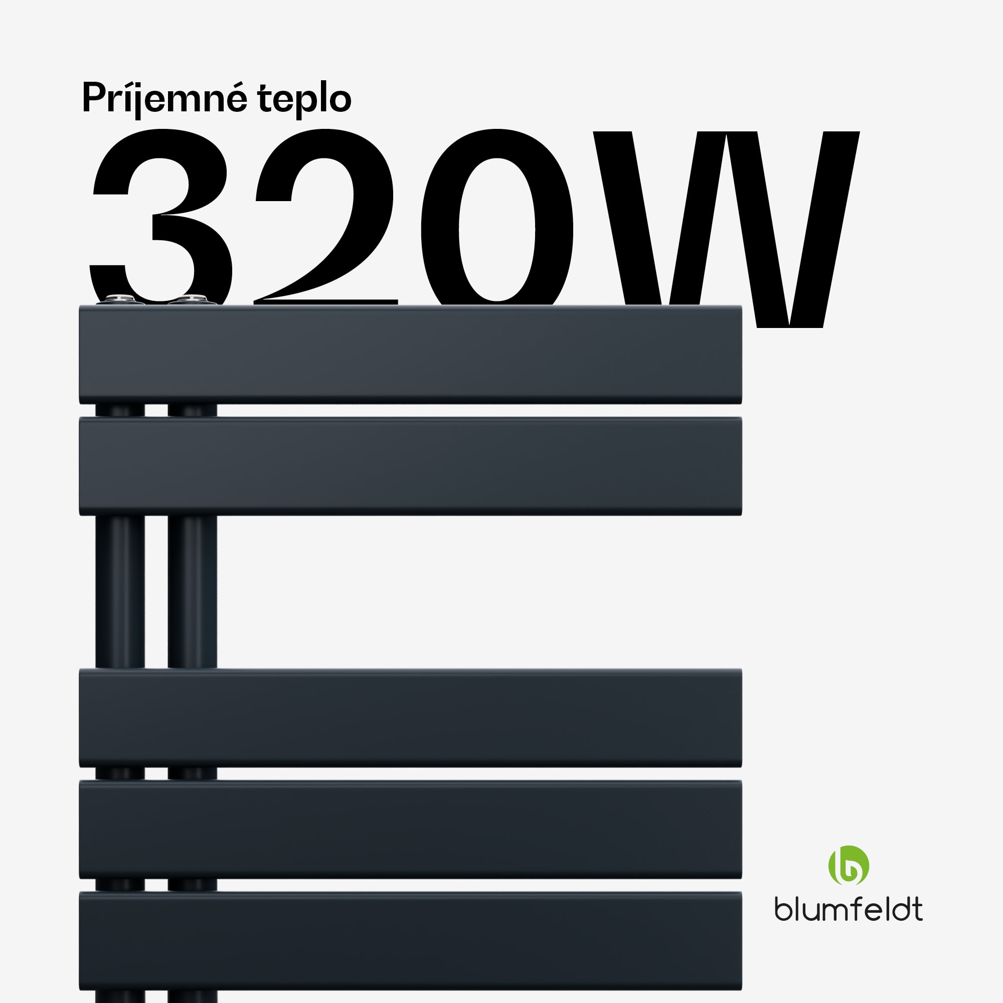 Blumfeldt Fairmont radiátor, 45 x 80 cm, nástenný, moderný dizajn, teplovodný