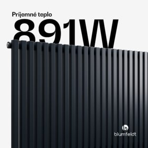 Blumfeldt Delgado radiátor | Moderný dizajn | 63 x 108 cm | 891 W | Bočné pripojenie