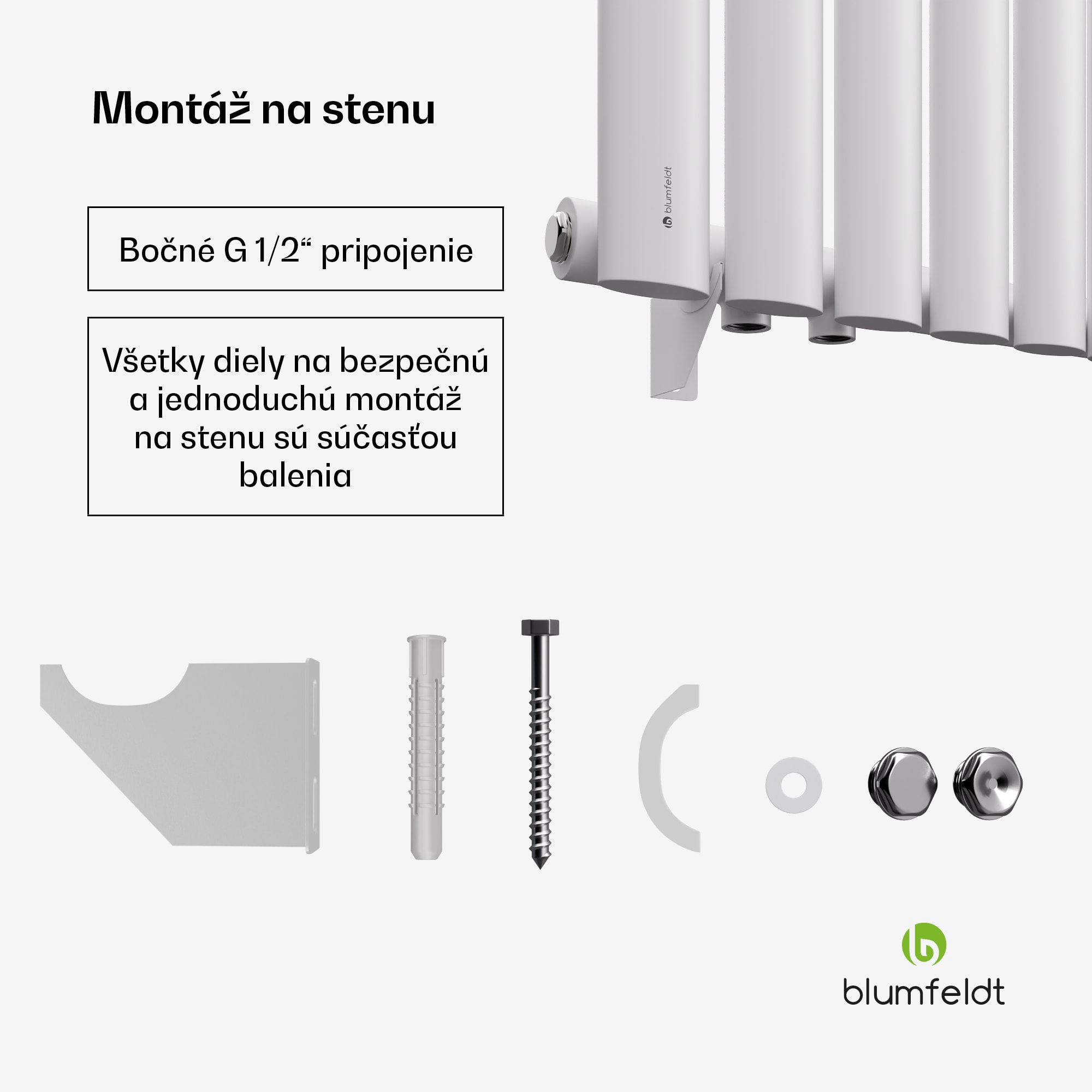 Blumfeldt Tallheo radiátor 60x60 462W – Obrázok 4