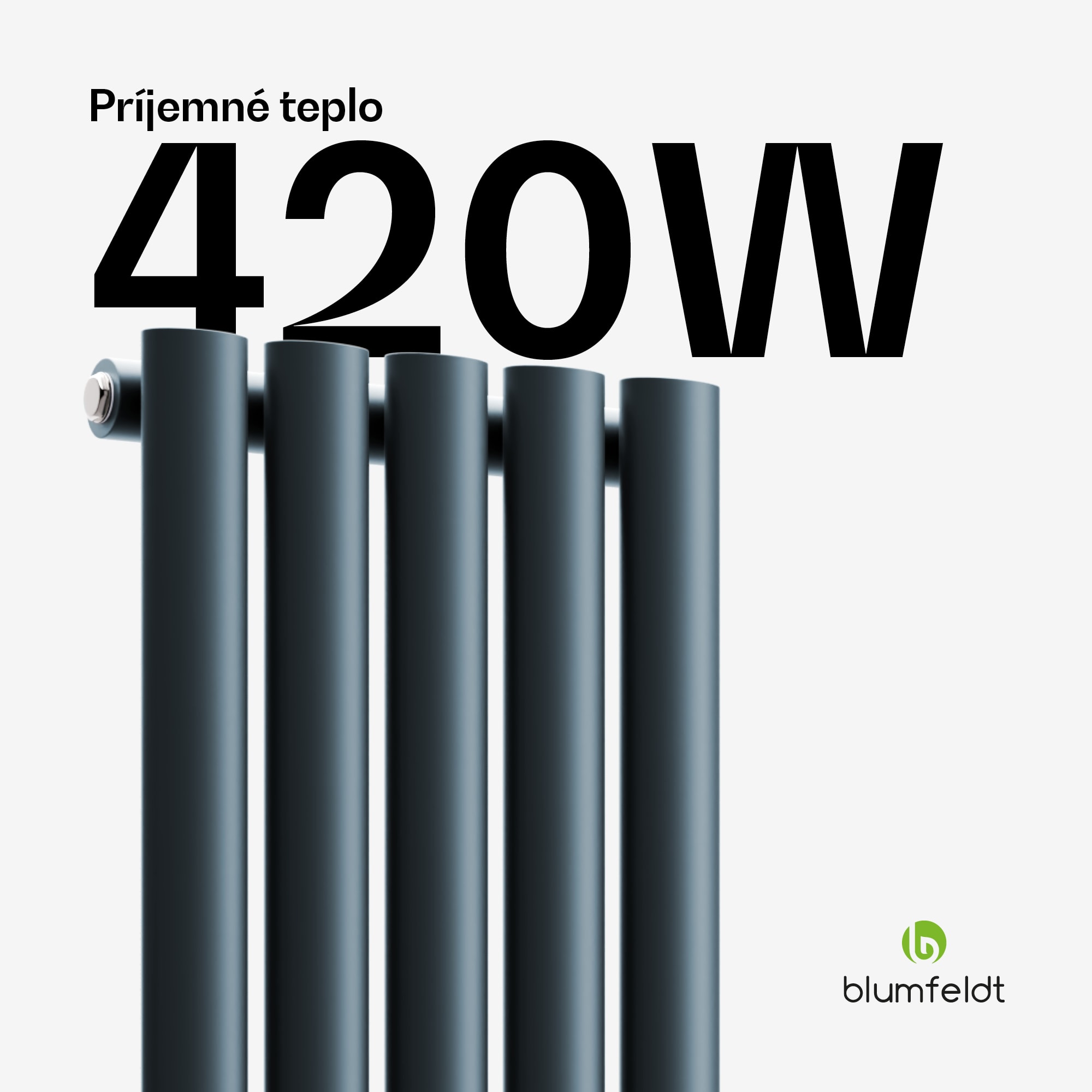 Blumfeldt Tallheo radiátor 120x30 420W