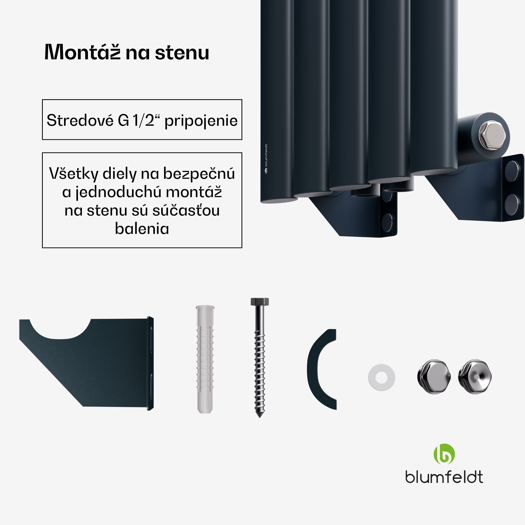 Blumfeldt Tallheo radiátor 120x30 420W – Obrázok 4