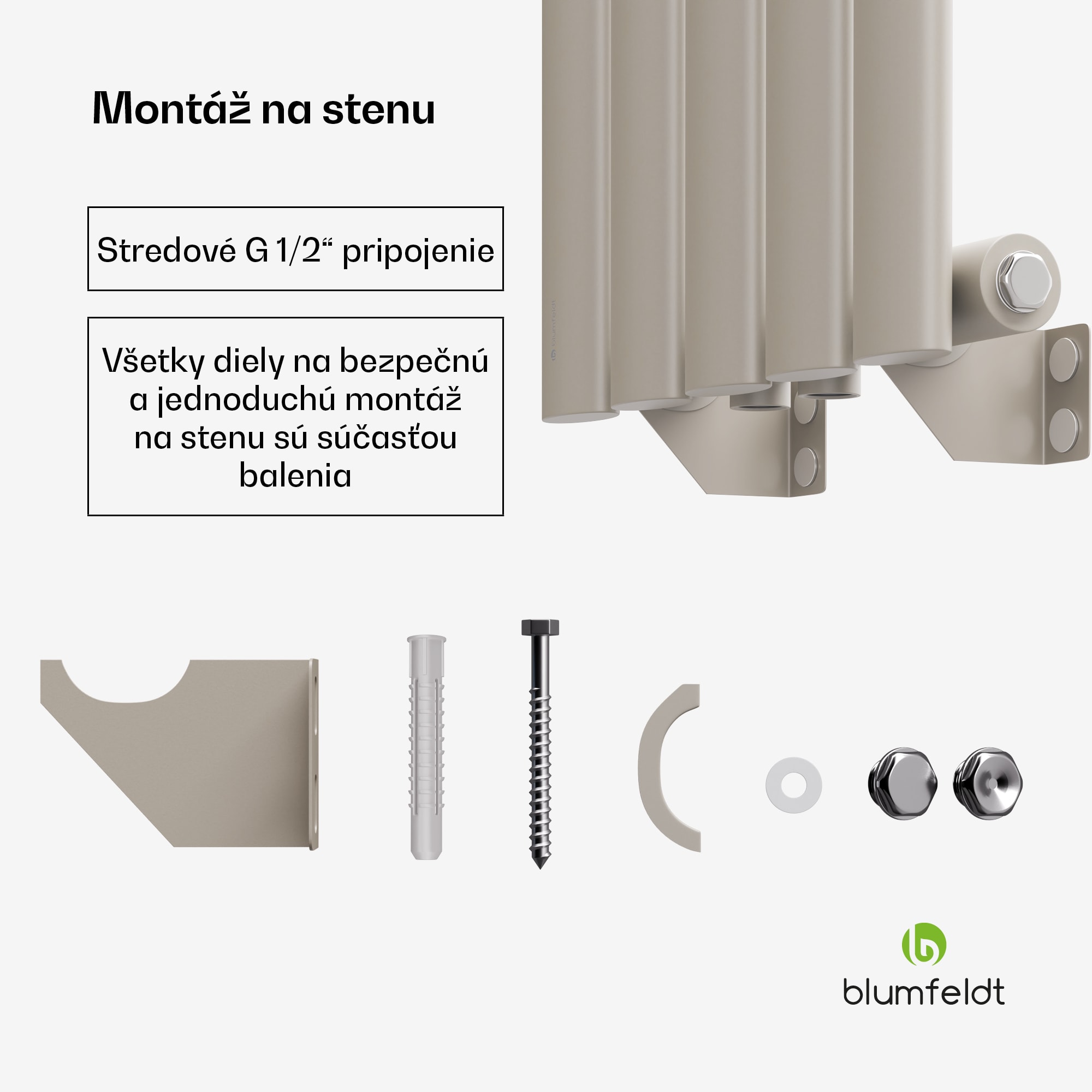 Blumfeldt Tallheo radiátor 120x30 420W – Obrázok 4