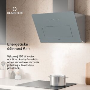 Klarstein SleekAir digestor | A+++ | 717 m³/h | dotykový ovládací panel | LED | 60 cm