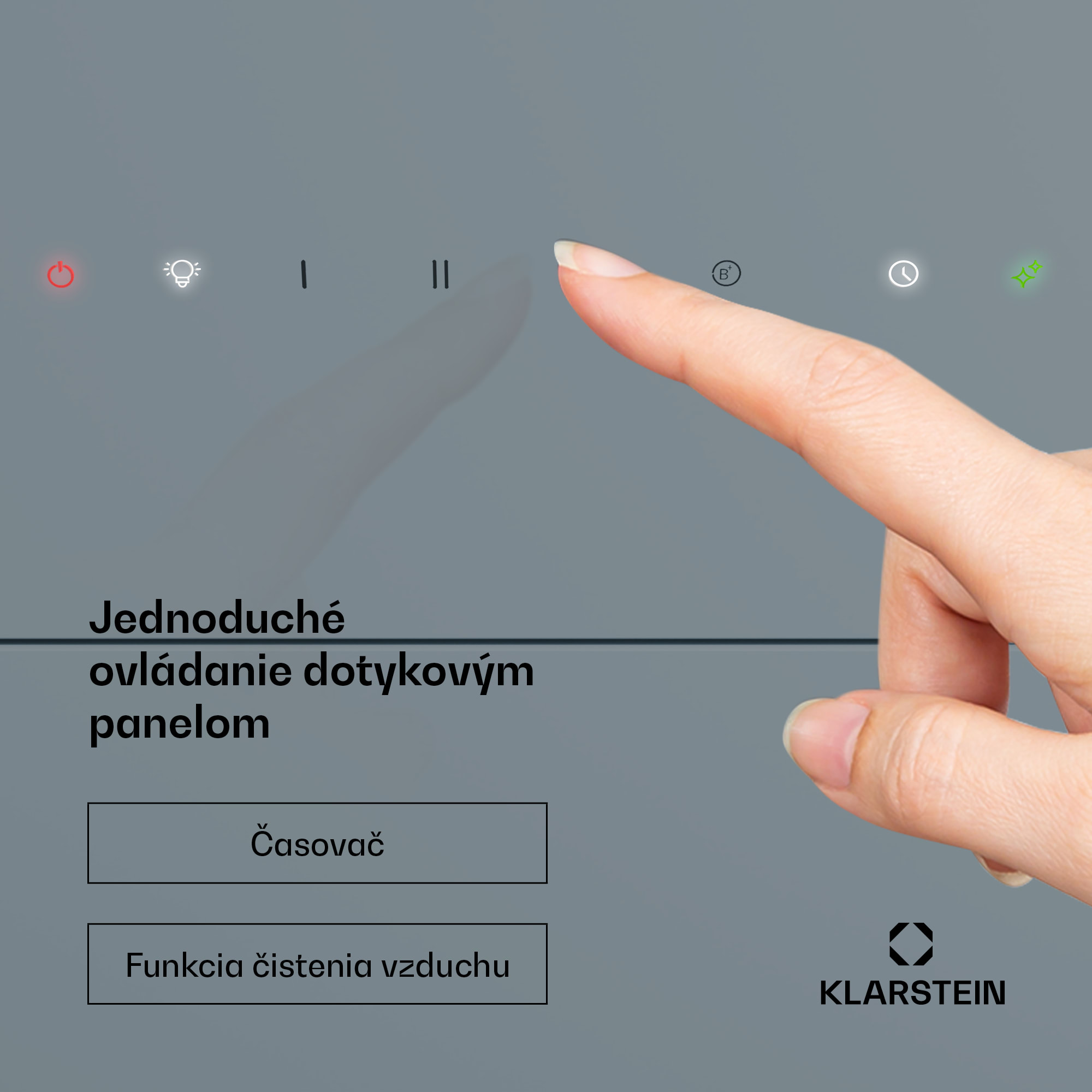 Klarstein SleekAir odsávač pár, A+++, 717 m³/h, dotykový, 90 cm – Obrázok 4
