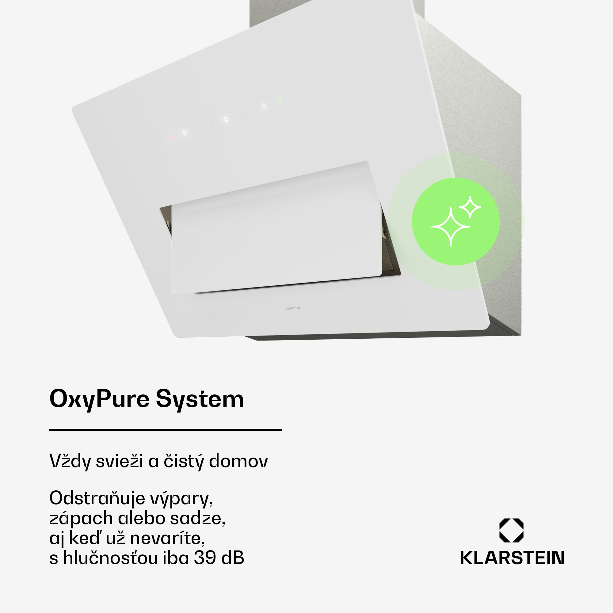 Klarstein SleekAir digestor | A+++ | 717 m³/h | dotykový ovládací panel | LED | 60 cm – Obrázok 2