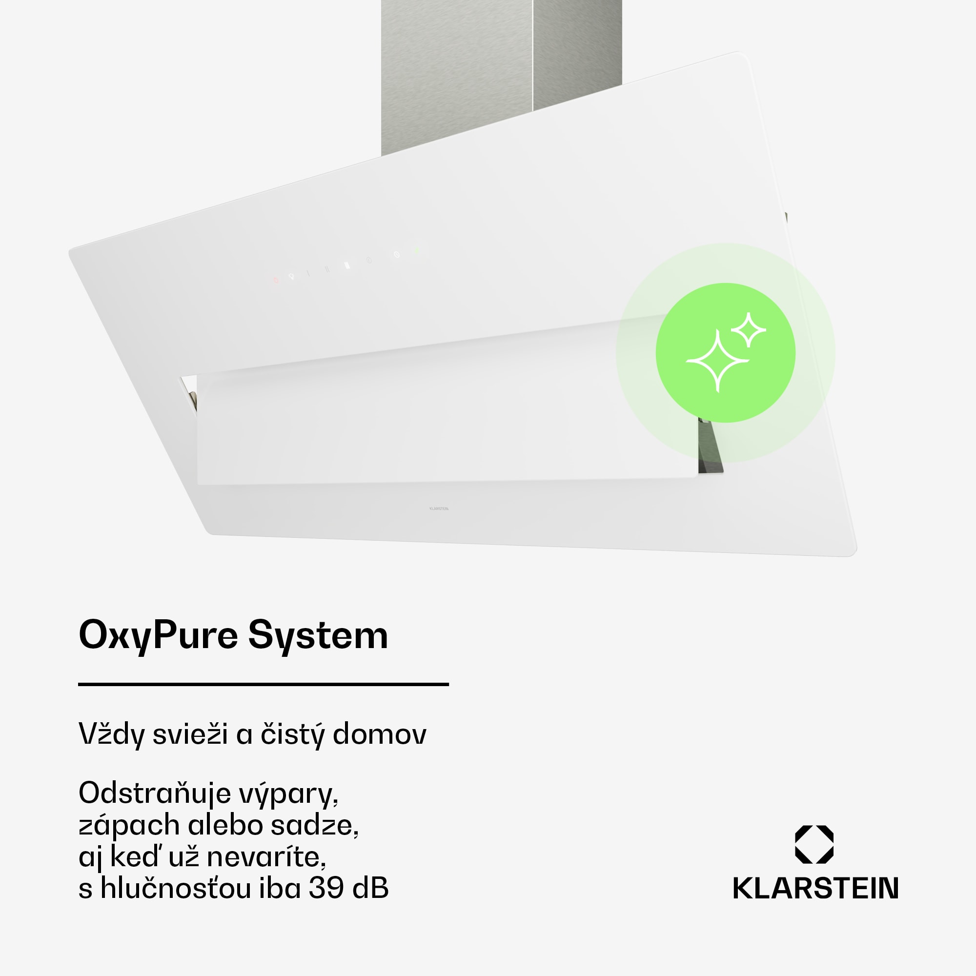 Klarstein SleekAir digestor | A+++ | 717 m³/h | dotykový ovládací panel | LED | 90 cm – Obrázok 2