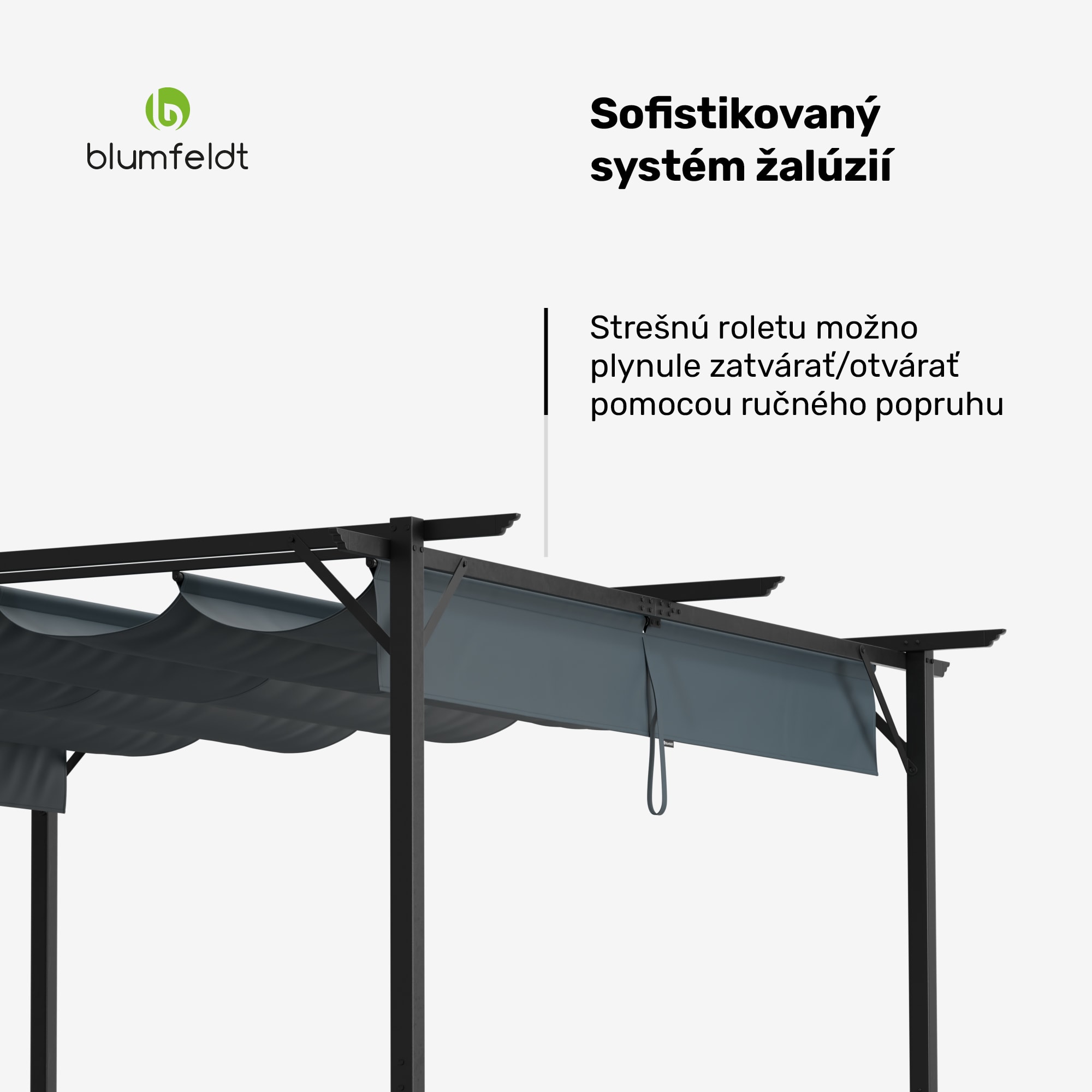 Blumfeldt Pantheon Robust Pergola, 3x3 m práškovo lakovaná oceľ odolná voči poveternostným vplyvom – Obrázok 3