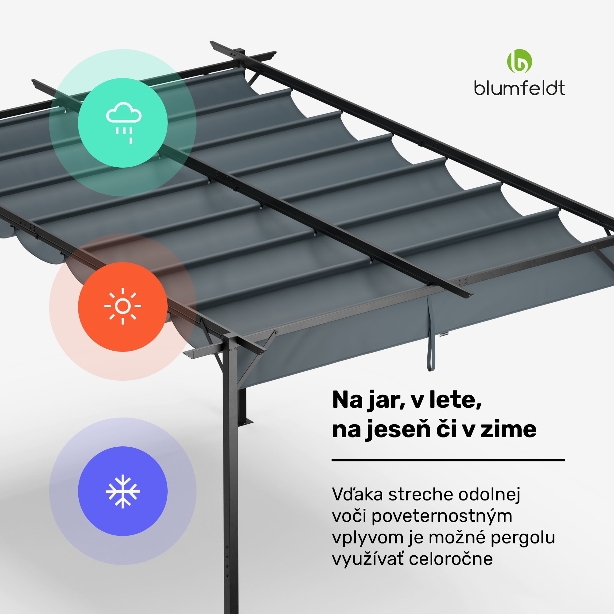 Blumfeldt Pantheon Robust Pergola, 3x4 m práškovo lakovaná oceľ odolná voči poveternostným vplyvom – Obrázok 4