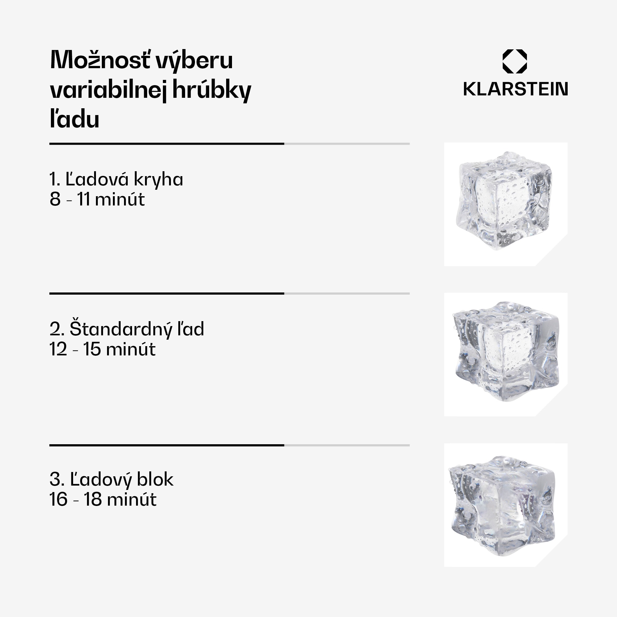 Klarstein Glacial priemyselný výrobník kociek ľadu 45 kg s LED displejom a okienkom – Obrázok 3