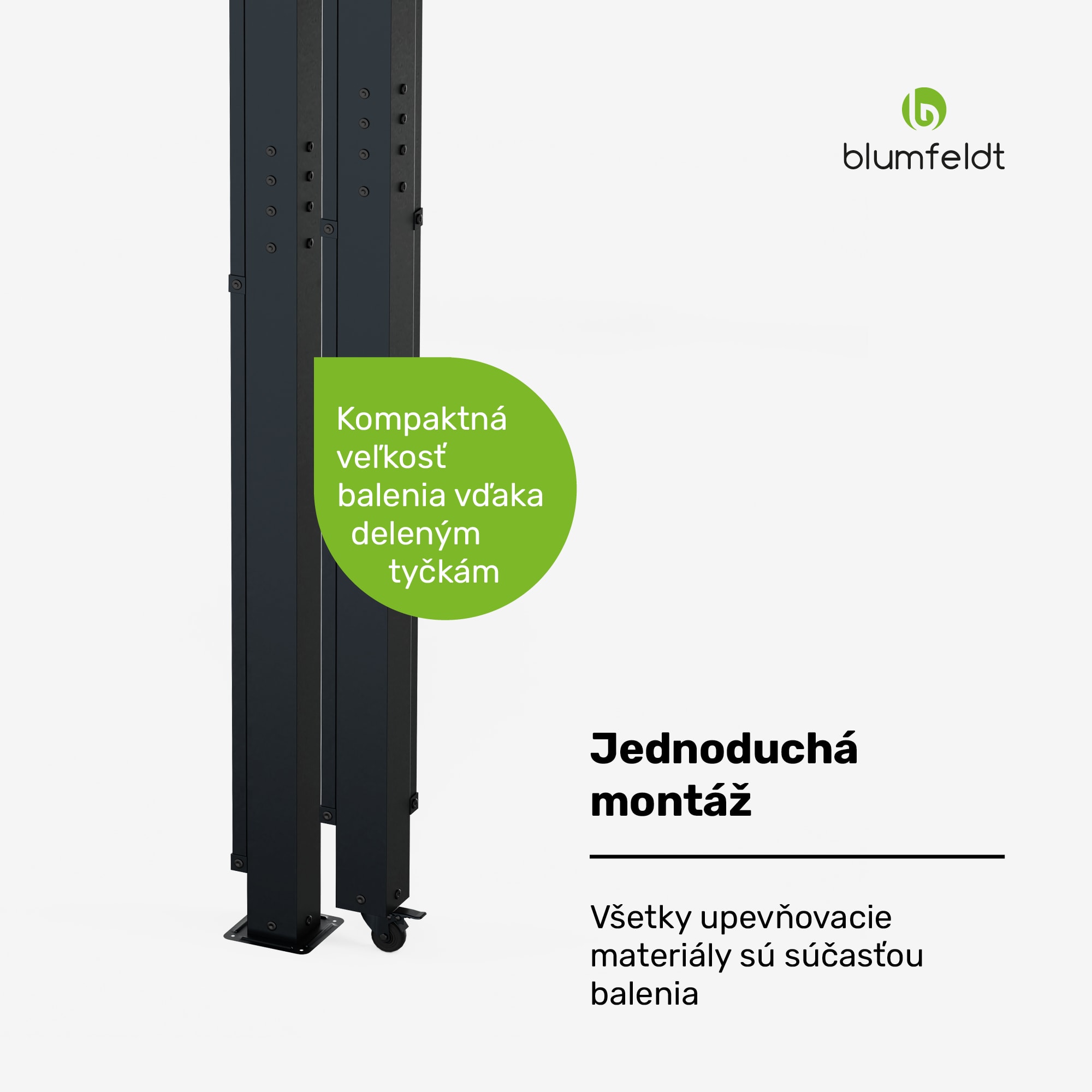 Blumfeldt Pantheon Cortina Solid Sky Expand záhradný altánok 3x6, odolný voči poveternostným vplyvom, rozťahovací – Obrázok 4
