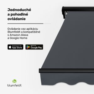 Blumfeldt CloudShade Markíza, Inteligentné ovládanie, UV ochrana, Montáž na stenu