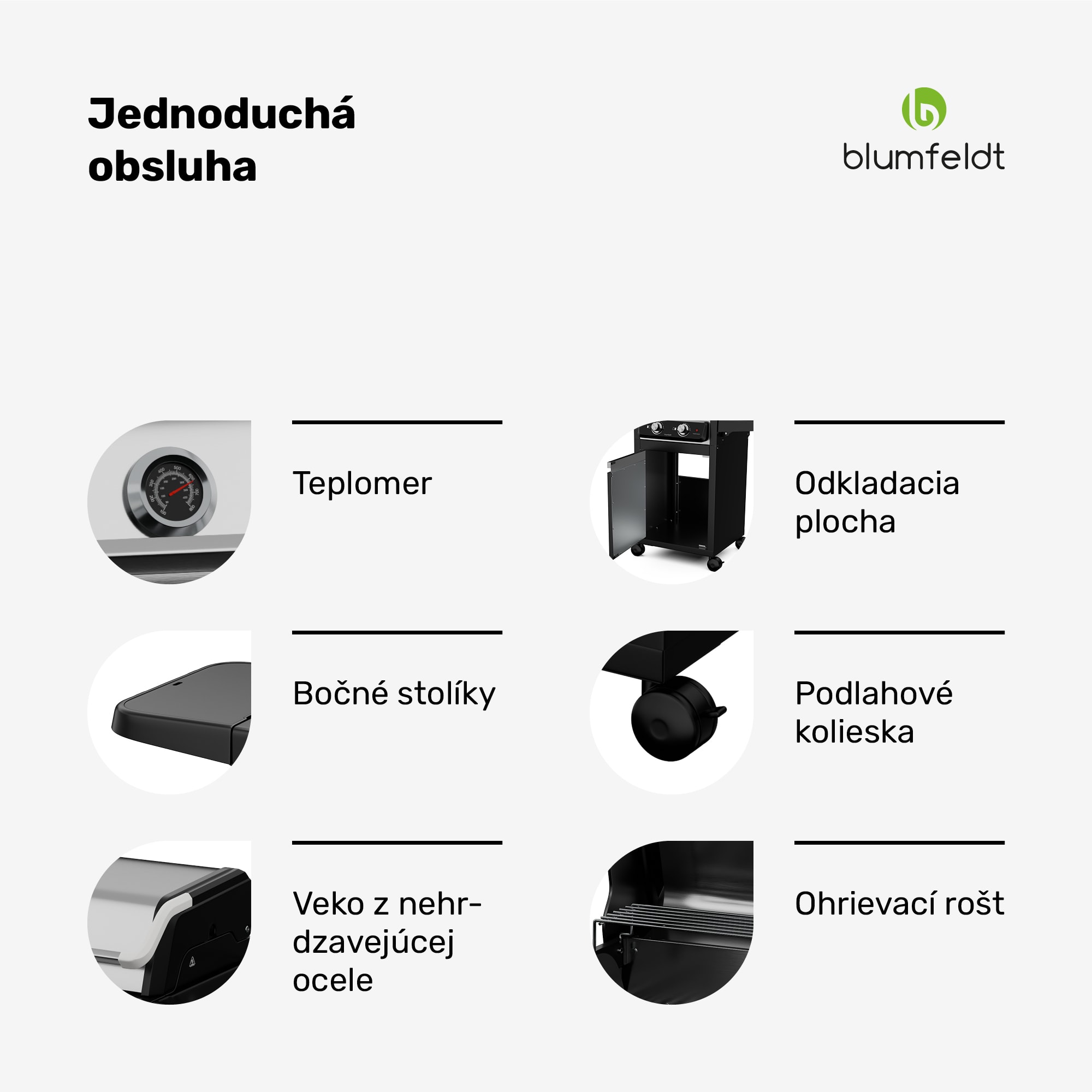 Blumfeldt ElectricPro elektrický gril, Výkonný, Sklopné bočné stolíky, Integrovaný teplomer – Obrázok 3