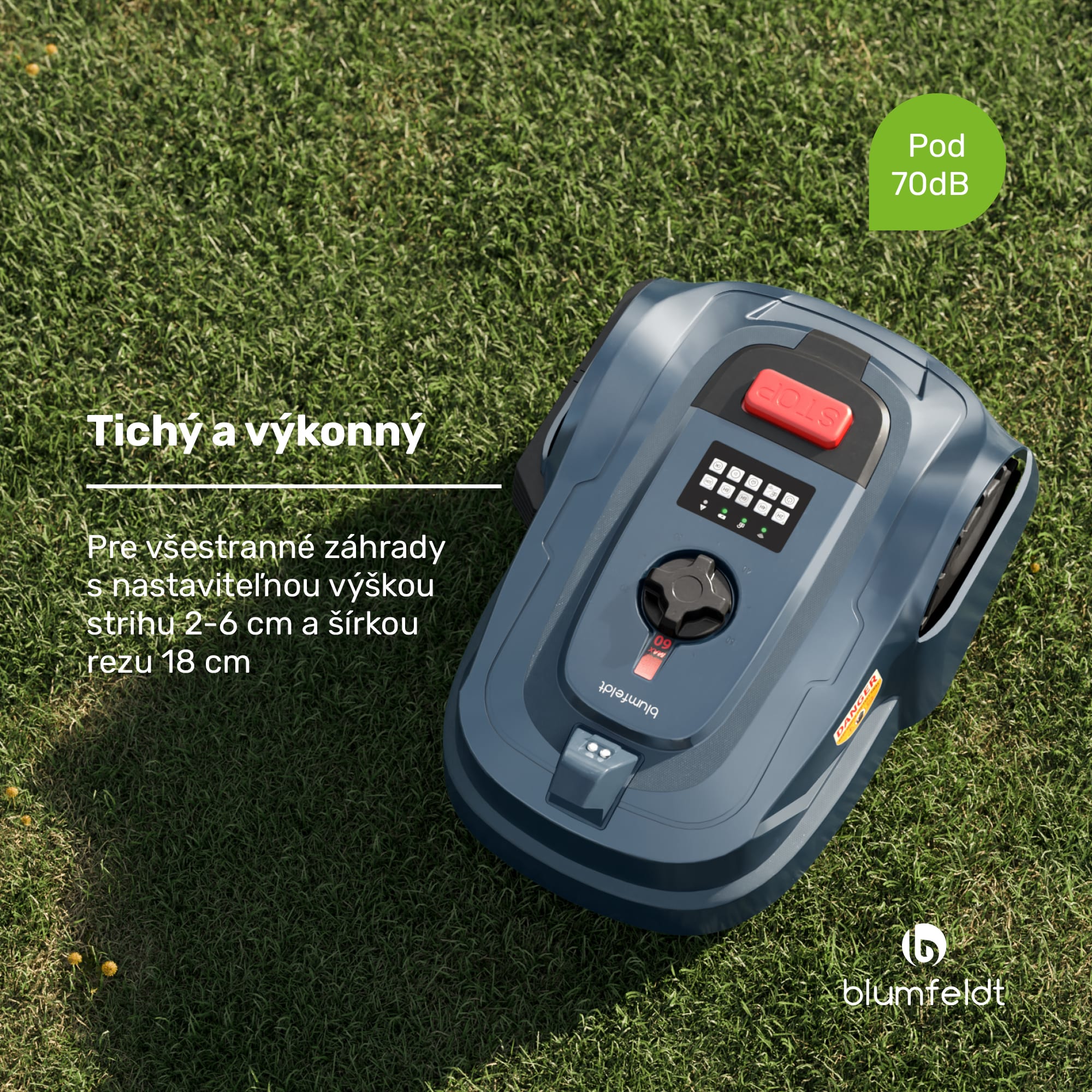 Blumfeldt GrassConnect robotická kosačka, Starostlivosť o trávnik do 1 000 m², Ovládanie pomocou aplikácie – Obrázok 4