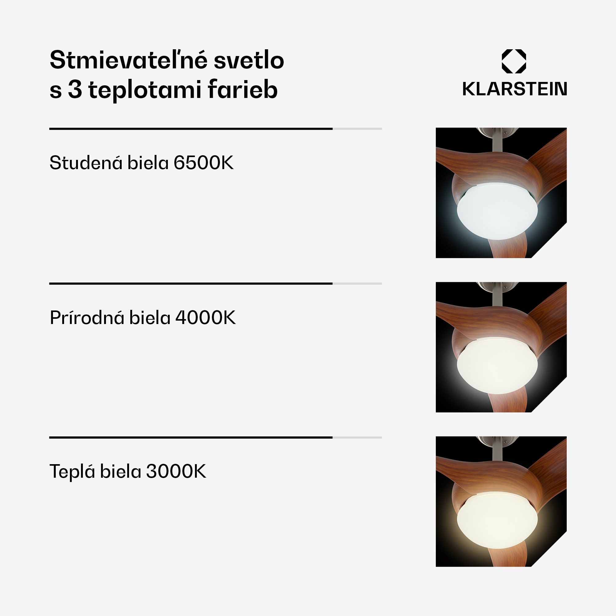 Klarstein Monteverde stropný ventilátor s nastaviteľným svetlom – Obrázok 2