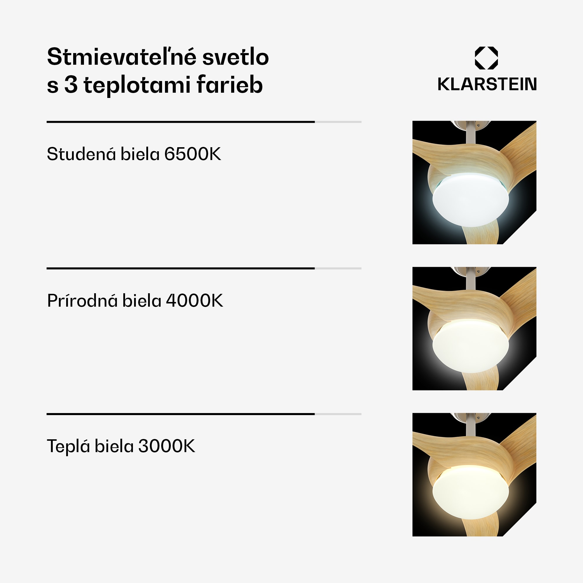 Klarstein Monteverde stropný ventilátor s nastaviteľným svetlom – Obrázok 2