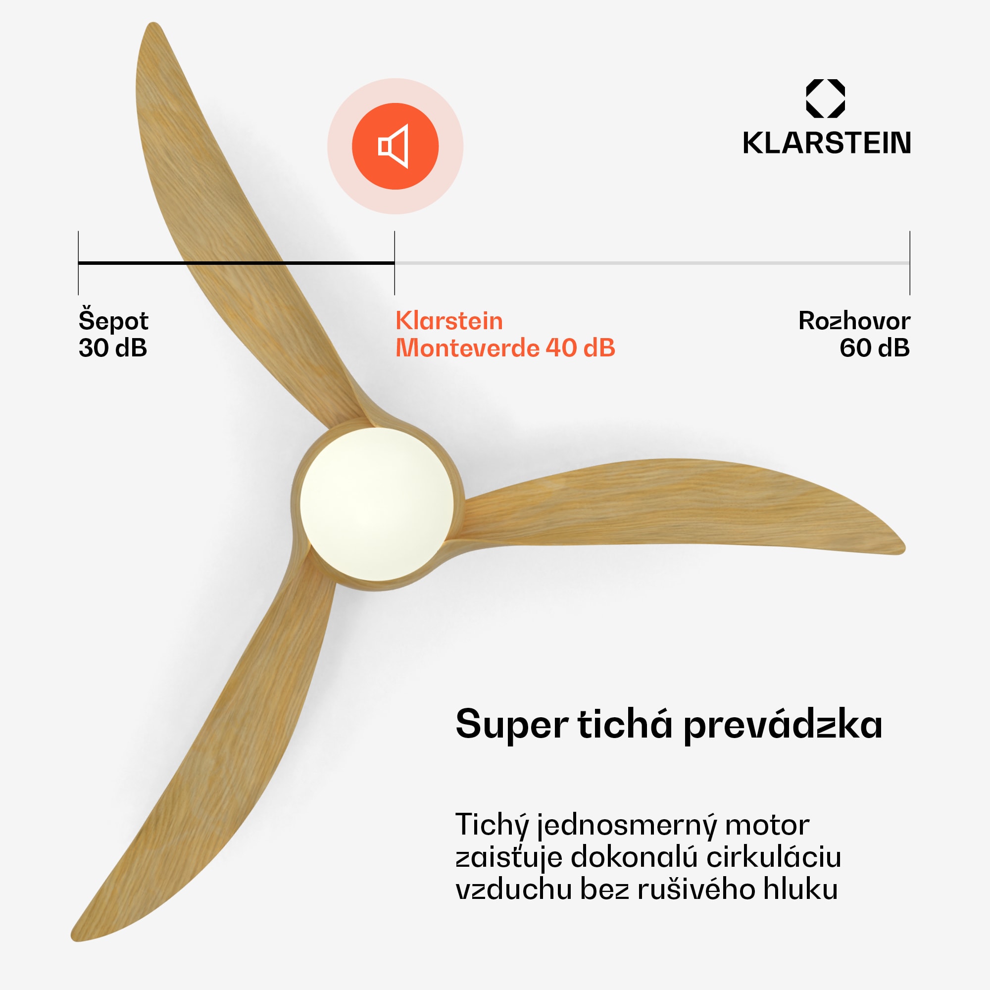 Klarstein Monteverde stropný ventilátor s nastaviteľným svetlom – Obrázok 4