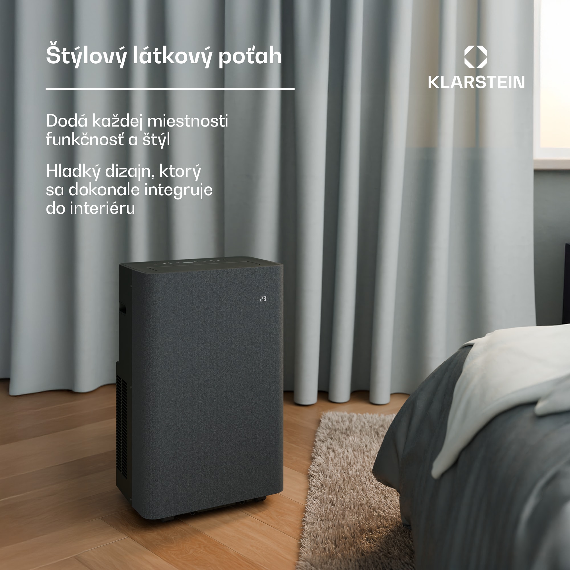 Klarstein AireLux prenosná klimatizácia | 14 000 BTU | Smart Control | Moderná