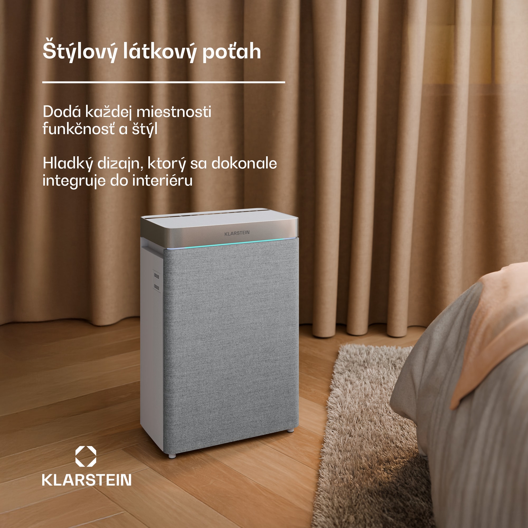 Klarstein AireLux Smart, čistička a zvlhčovač vzduchu 2v1, CADR 400 m³/h, sivá