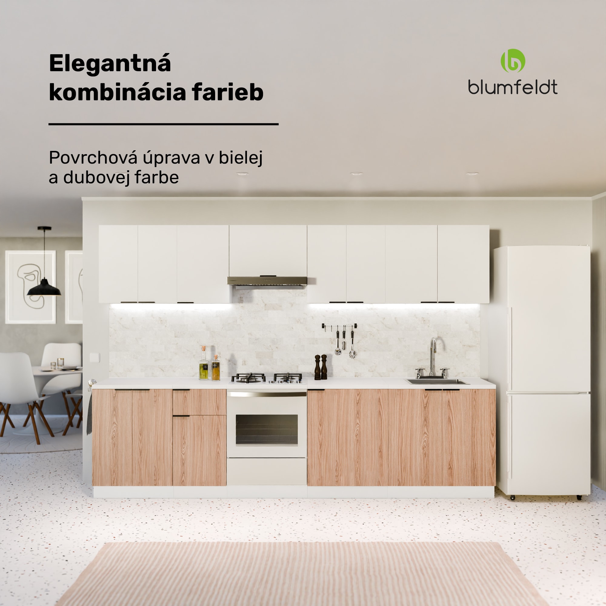 Blumfeldt WoodVista skladovacia skrinka | Pevná MDF pracovná doska | Udržateľné materiály | Jednoduchá montáž – Obrázok 3