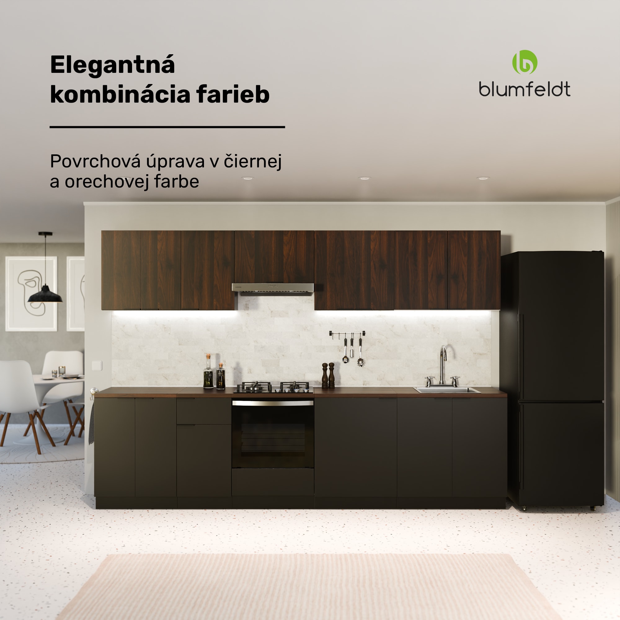 Blumfeldt WoodVista skladovacia skrinka | Pevná MDF pracovná doska | Udržateľné materiály | Jednoduchá montáž – Obrázok 3