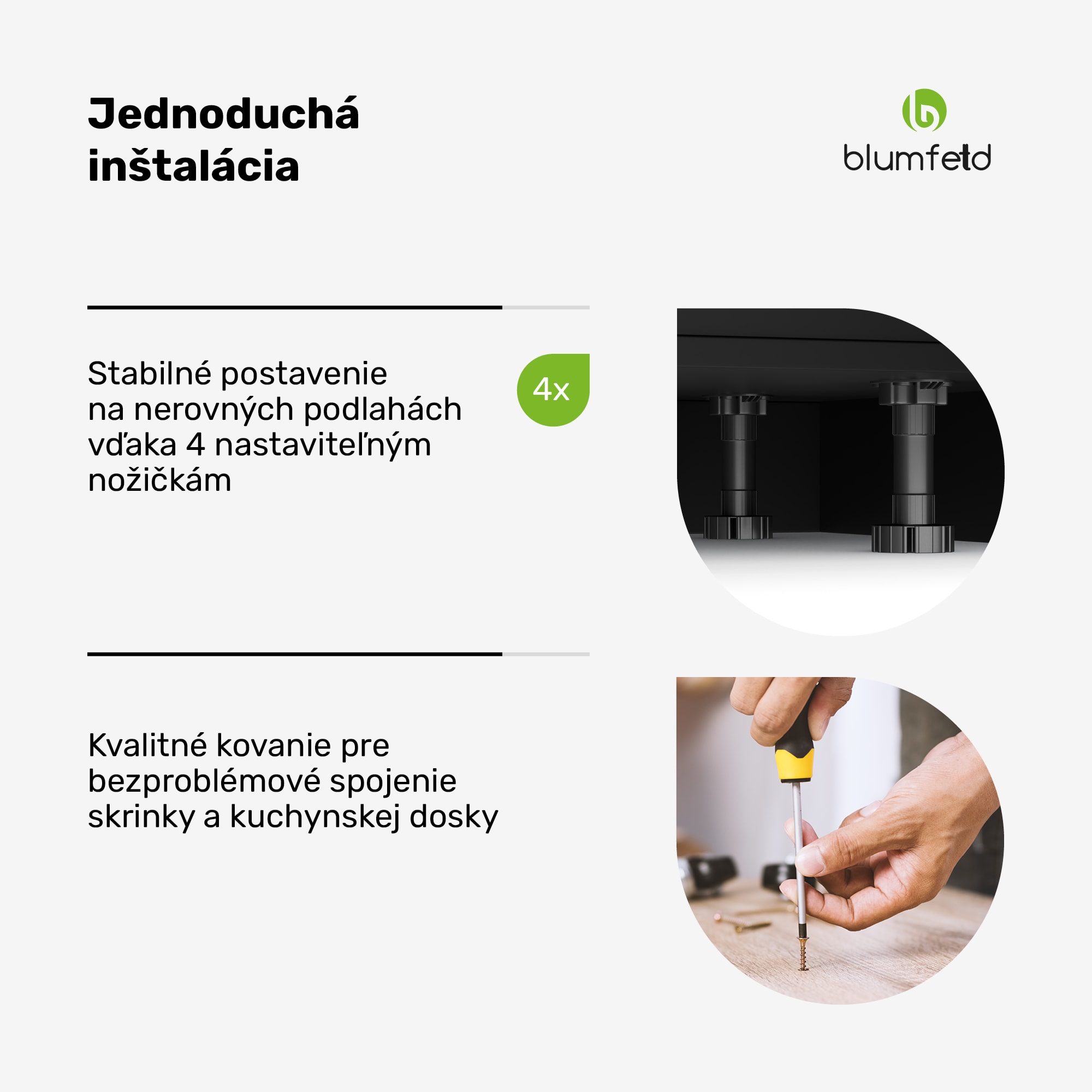 Blumfeldt WoodVista skladovacia skrinka | Pevná MDF pracovná doska | Udržateľné materiály | Jednoduchá montáž – Obrázok 4