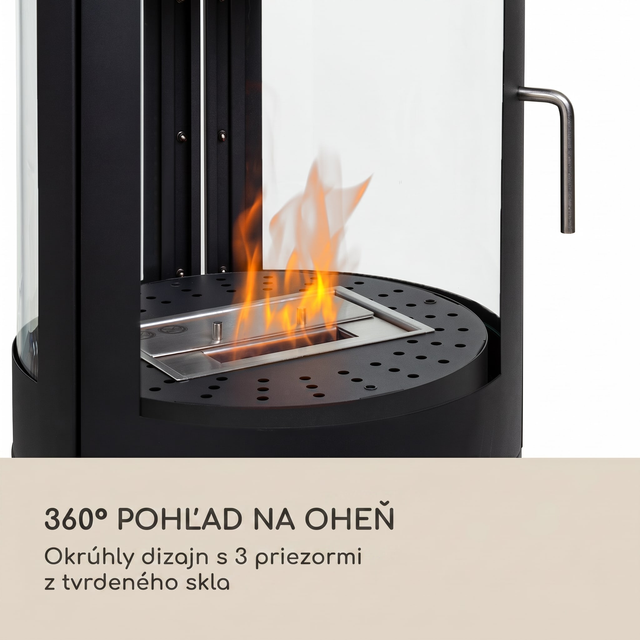Blumfeldt Fiamme Circulo, etanolový krb, horák z nehrdzavejúcej ocele, 1,2 l, doba horenia 4-5 h – Obrázok 2