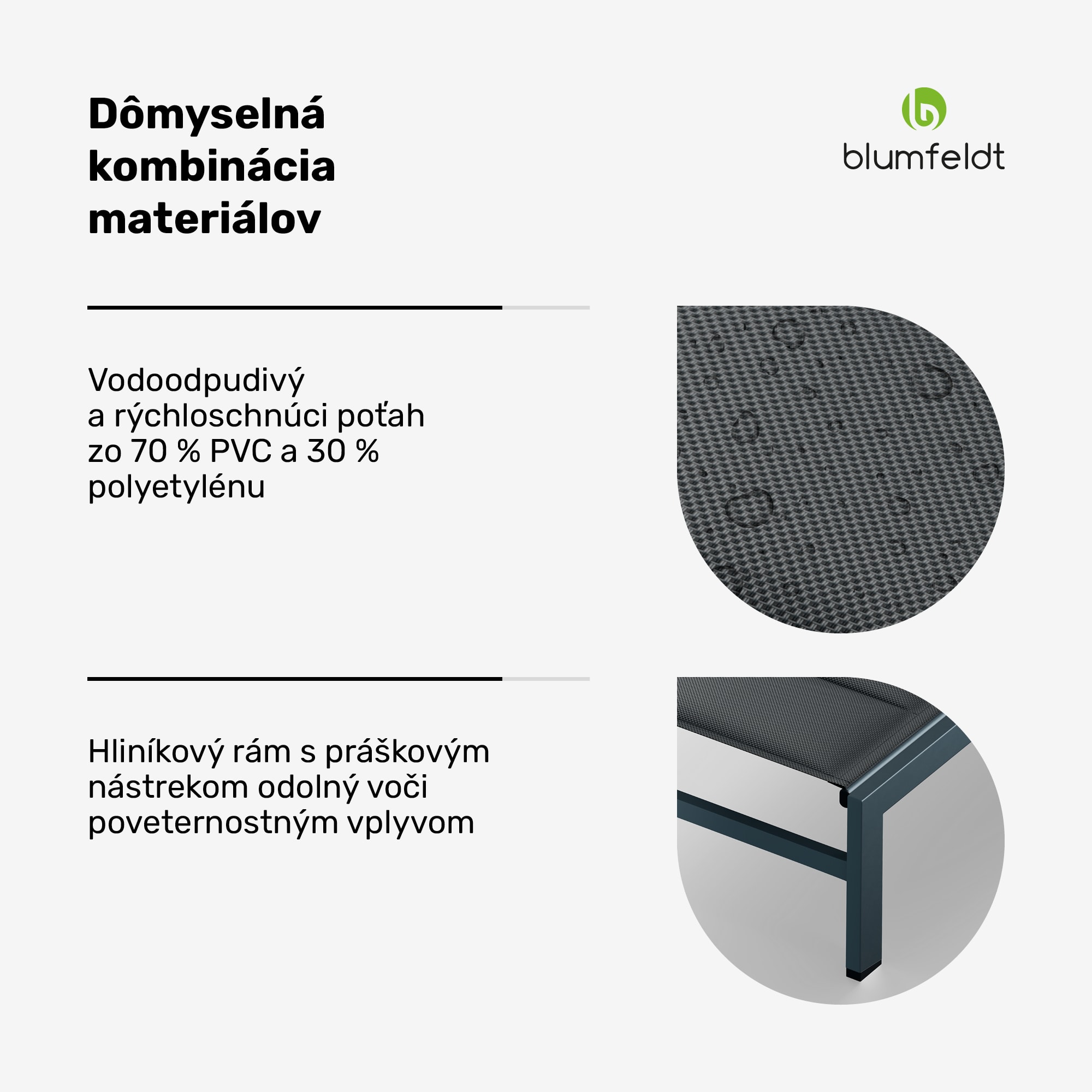 Blumfeldt Renazzo Lounge ležadlo | Nosnosť 120 kg | 5 polôh | vodeodolné – Obrázok 4