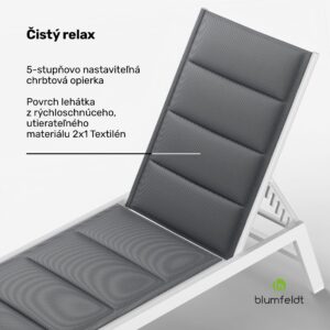 Blumfeldt Renazzo Lounge lehátko | Nosnosť 120 kg | 5 polôh | vodoodpudivé