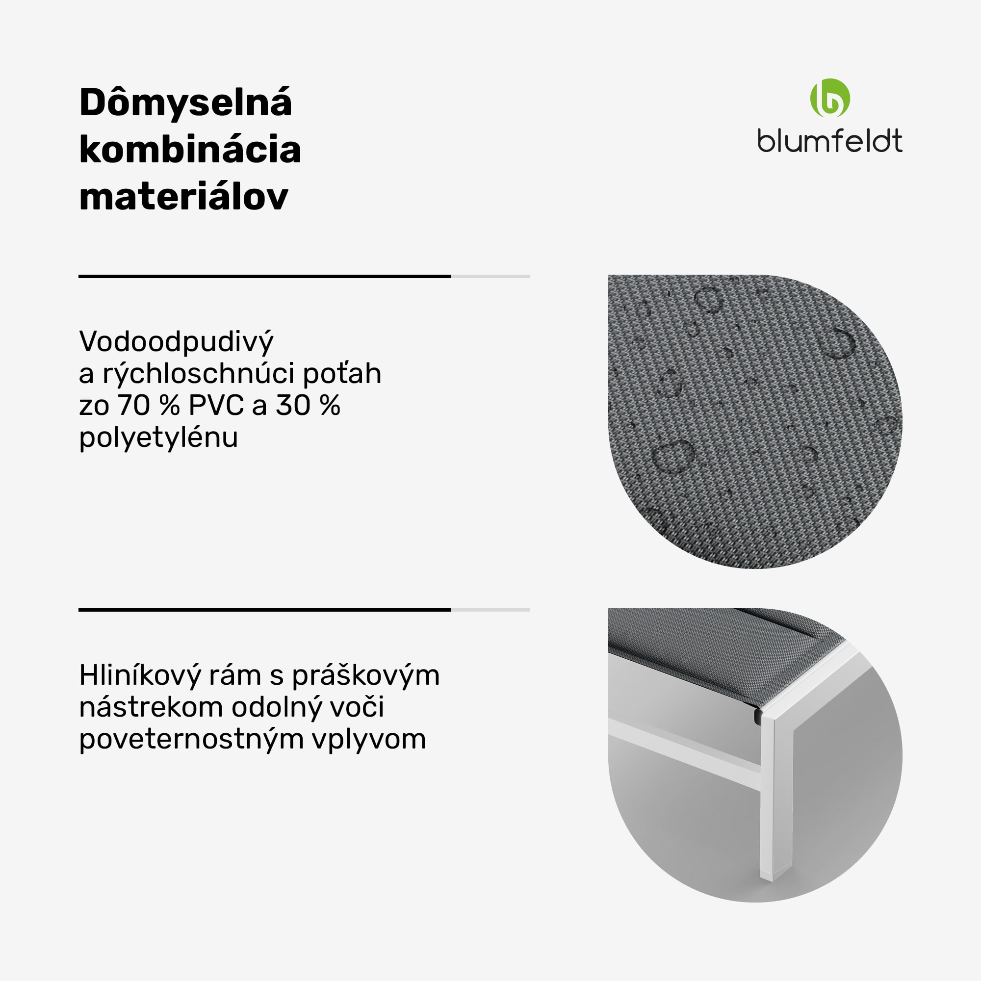 Blumfeldt Renazzo Lounge lehátko | Nosnosť 120 kg | 5 polôh | vodoodpudivé – Obrázok 4